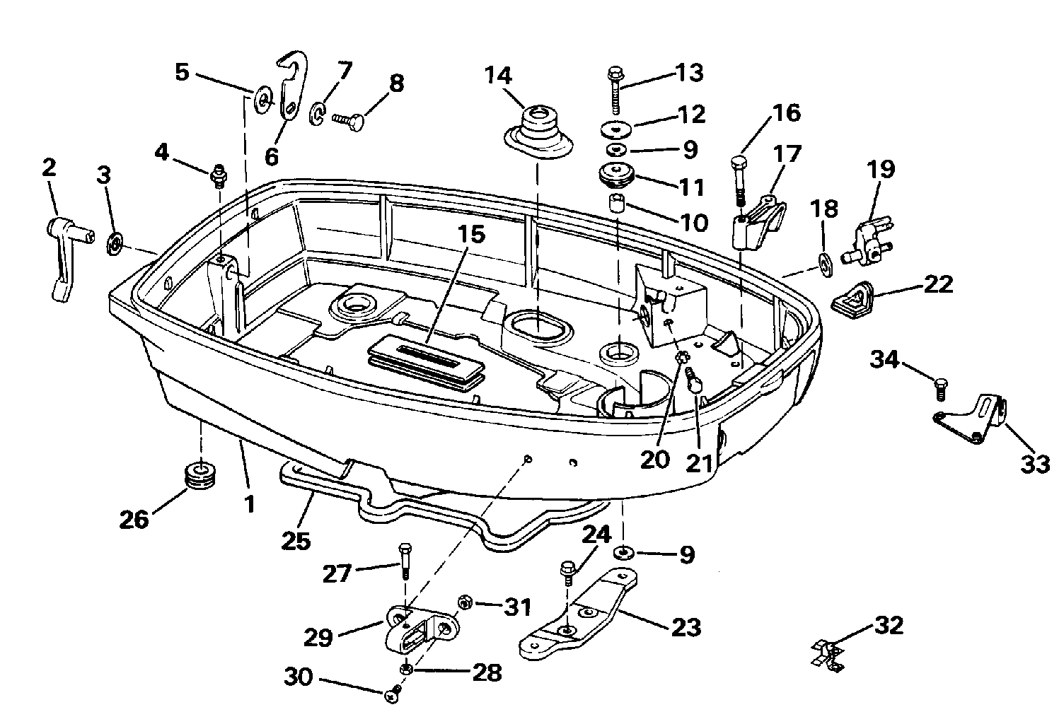 Capot moteur inférieur