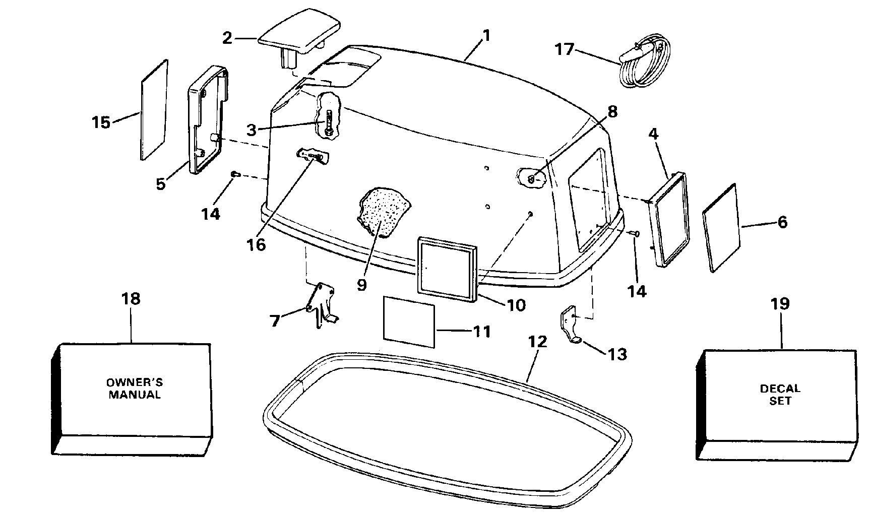 Capot moteur – Evinrude