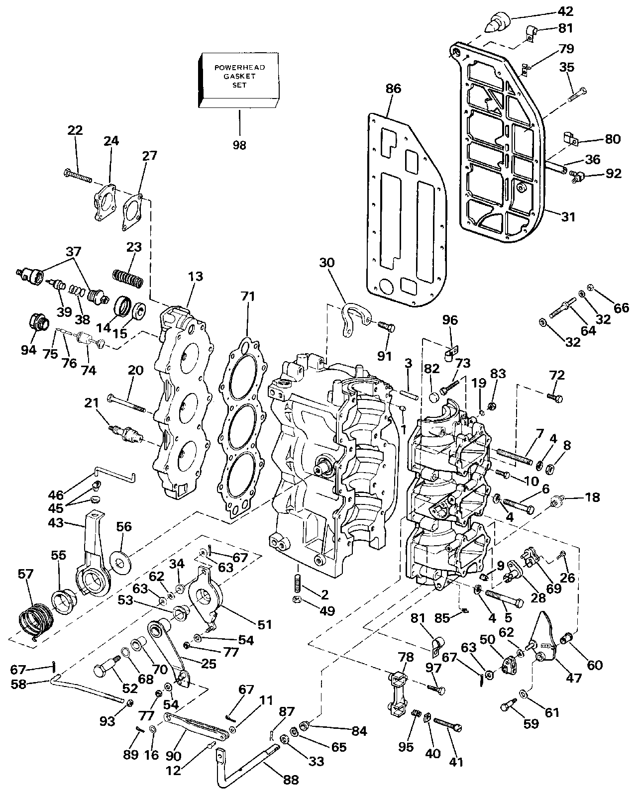 Cylindres et carter-moteur