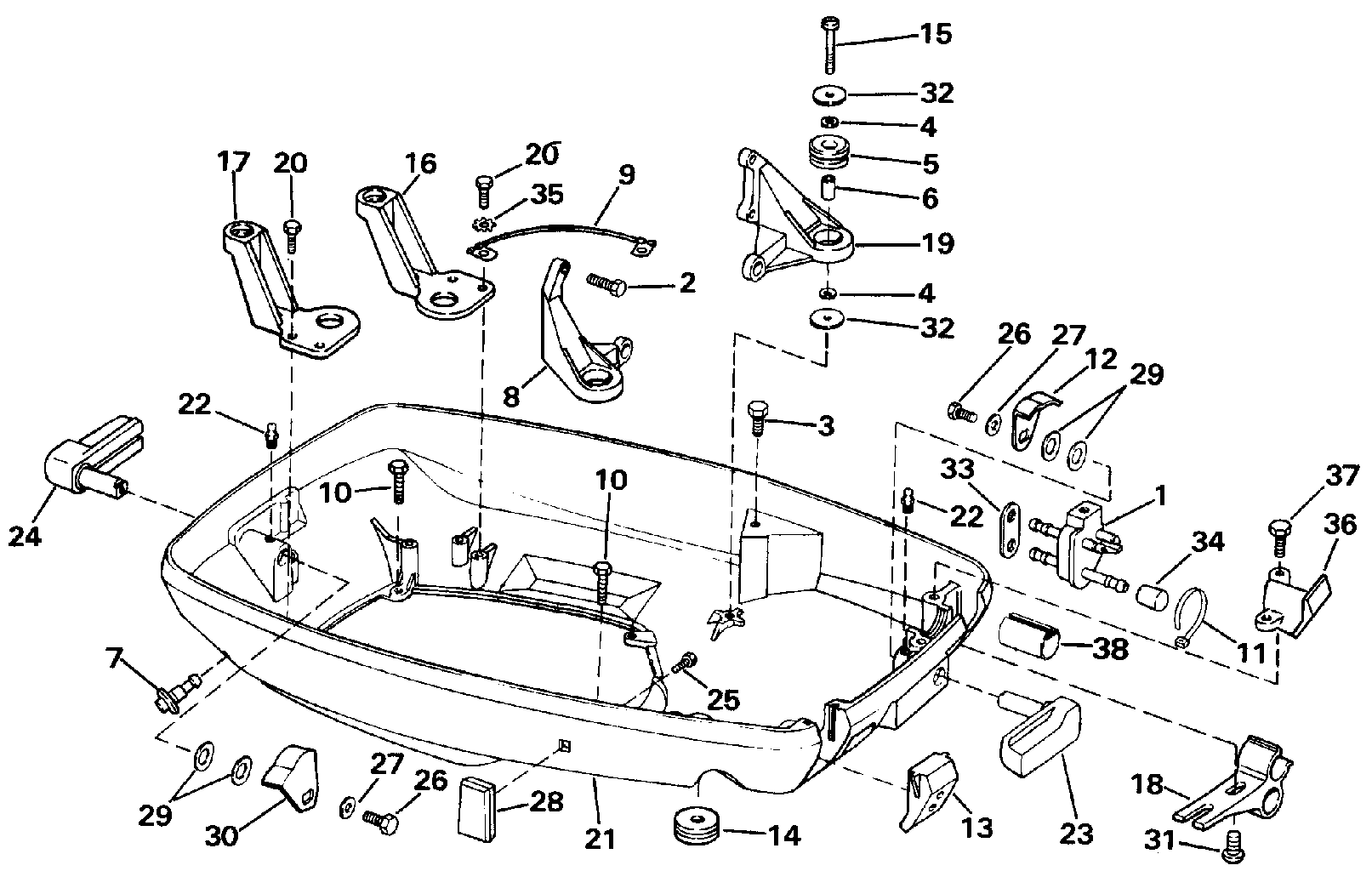 Capot moteur inférieur