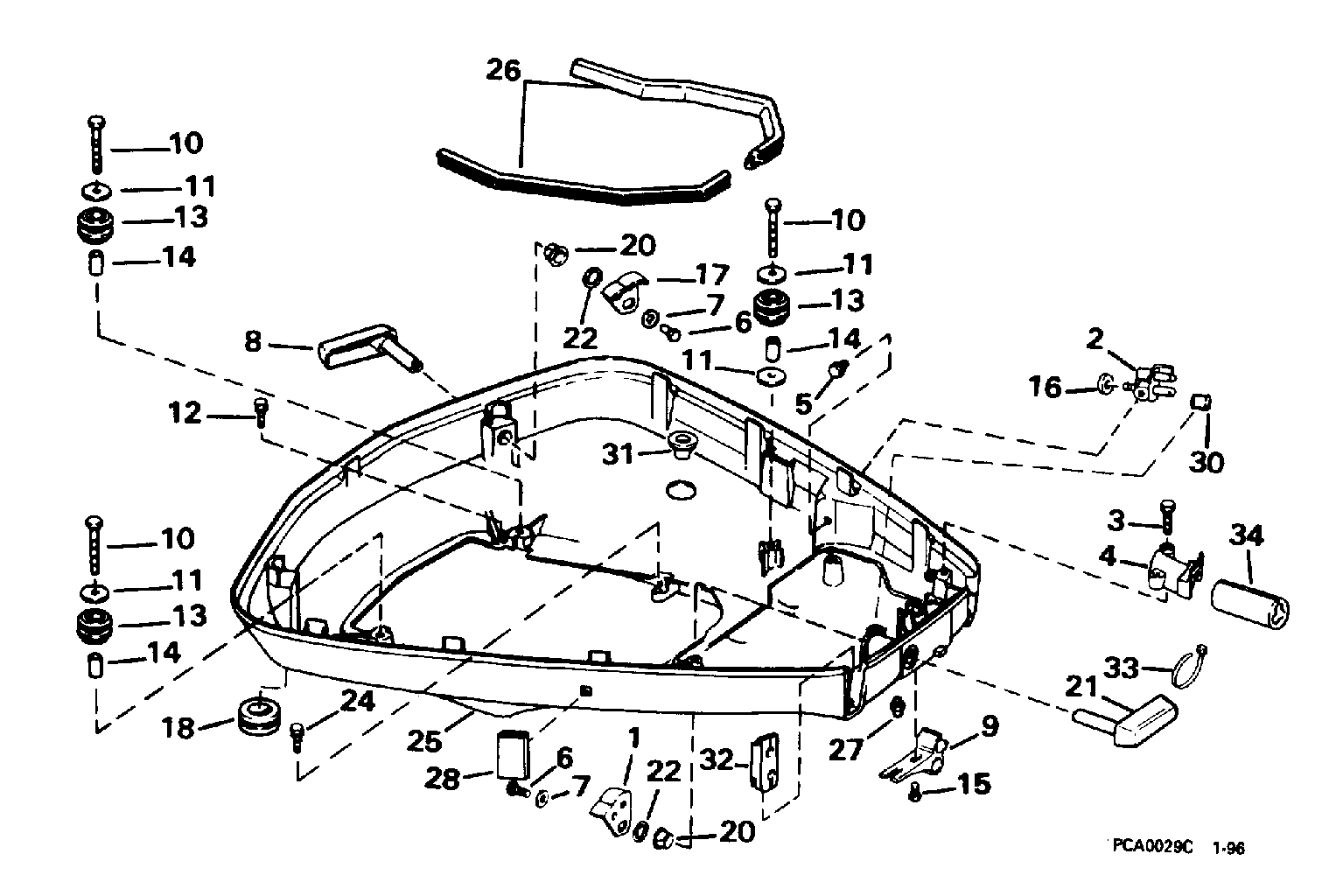 Capot moteur inférieur