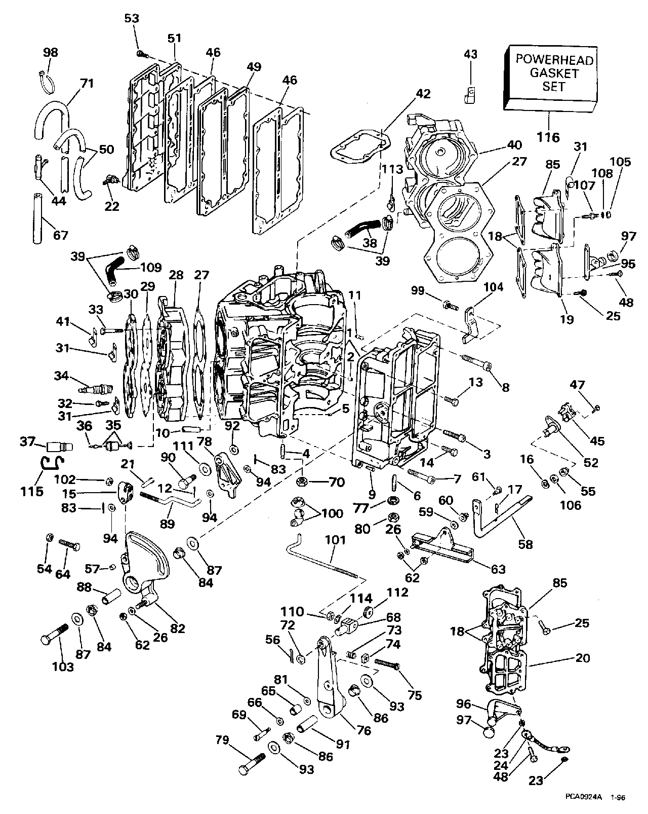Cylindres et carter-moteur