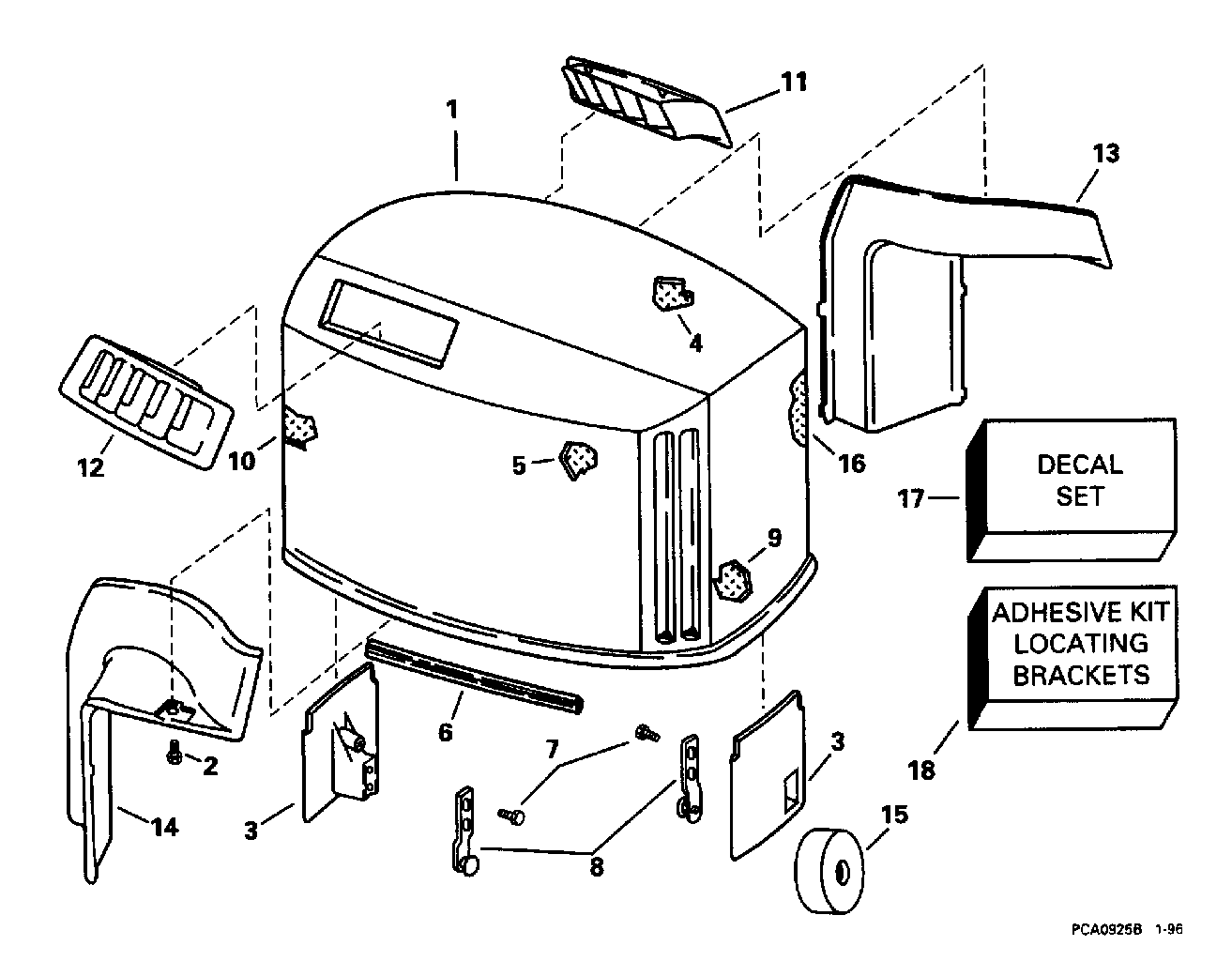 Capot moteur – Evinrude