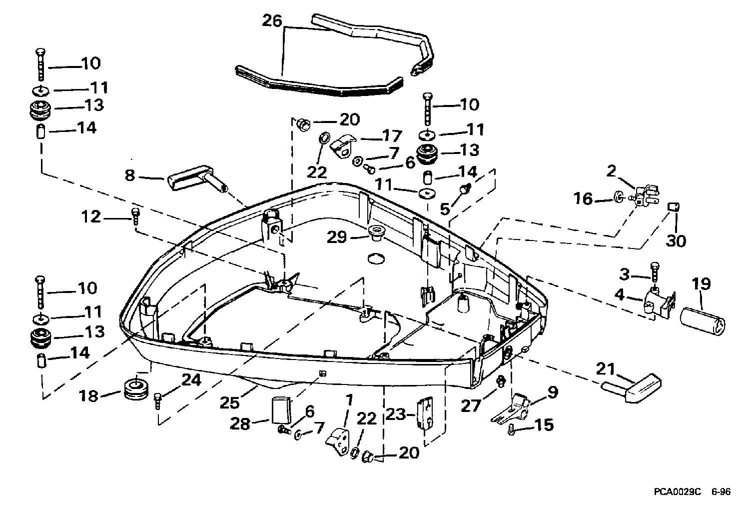 Capot moteur inférieur