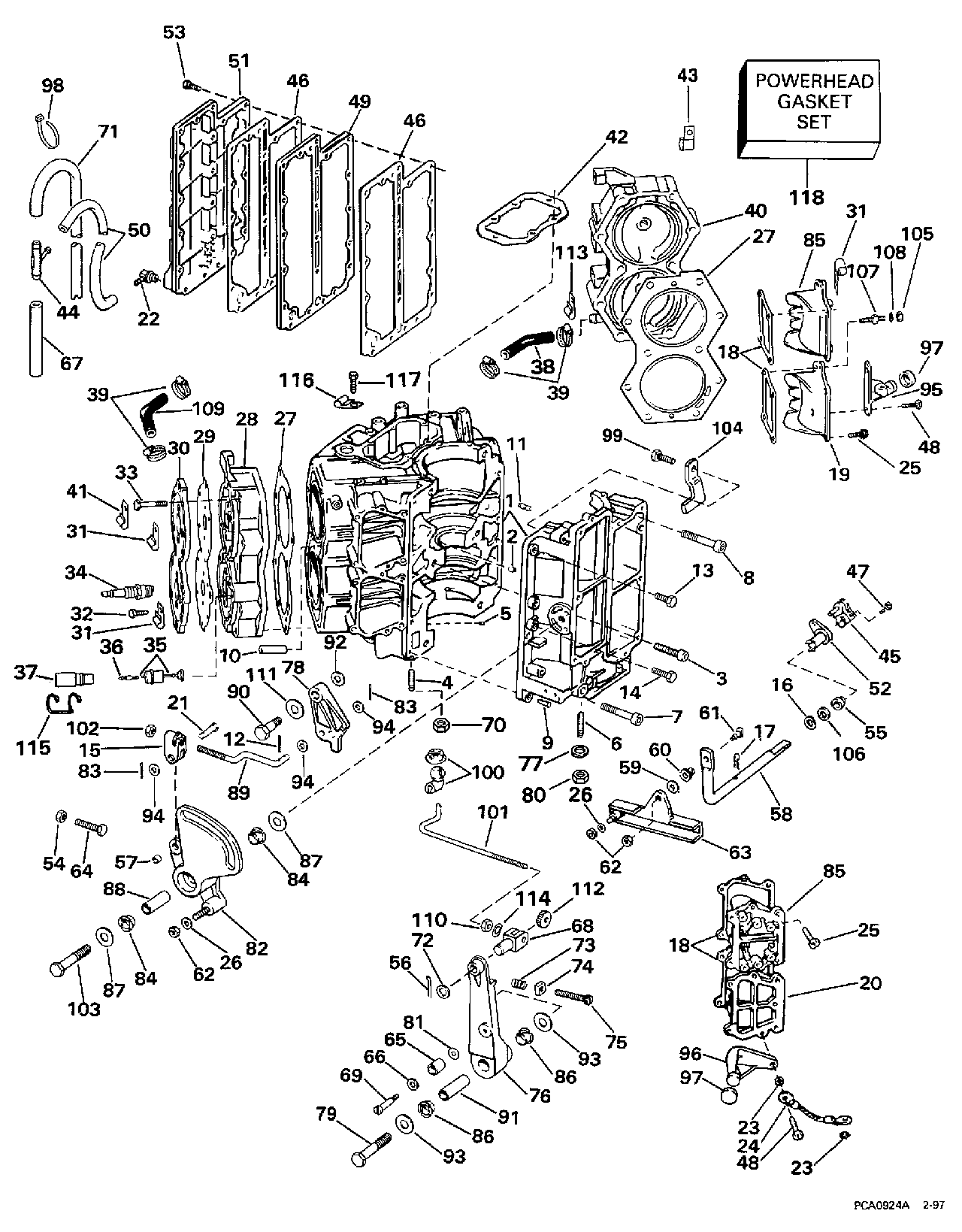 Cylindres et carter-moteur
