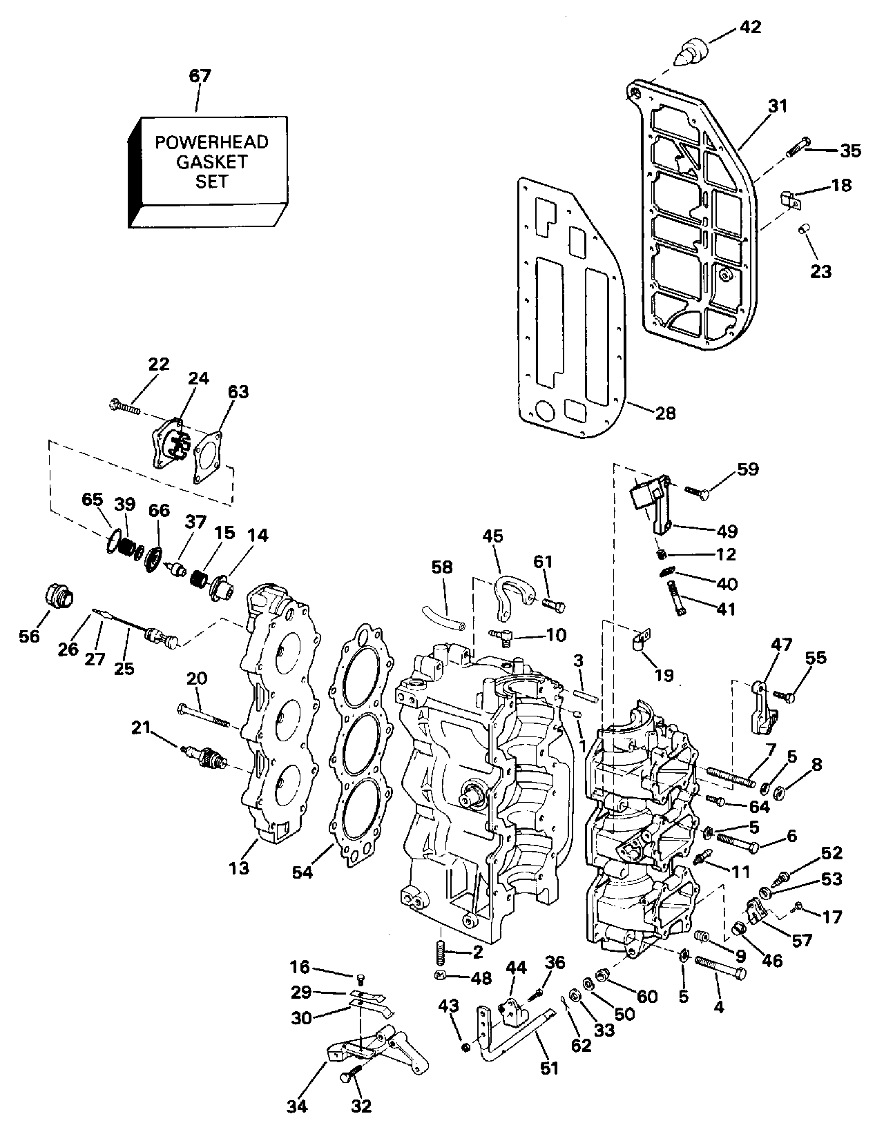 Cylindres et carter-moteur