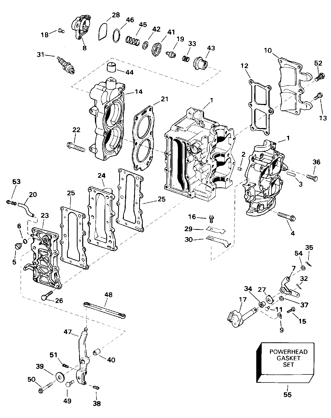 Cylinders and crankcase
