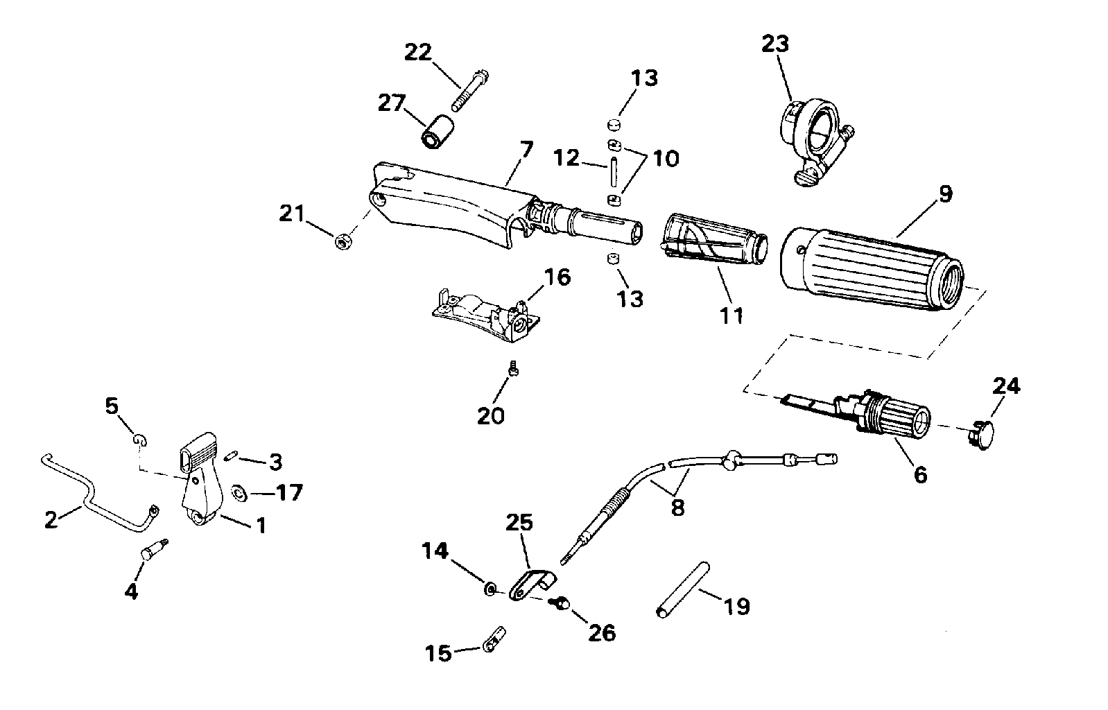 Steering and gear-shift handle