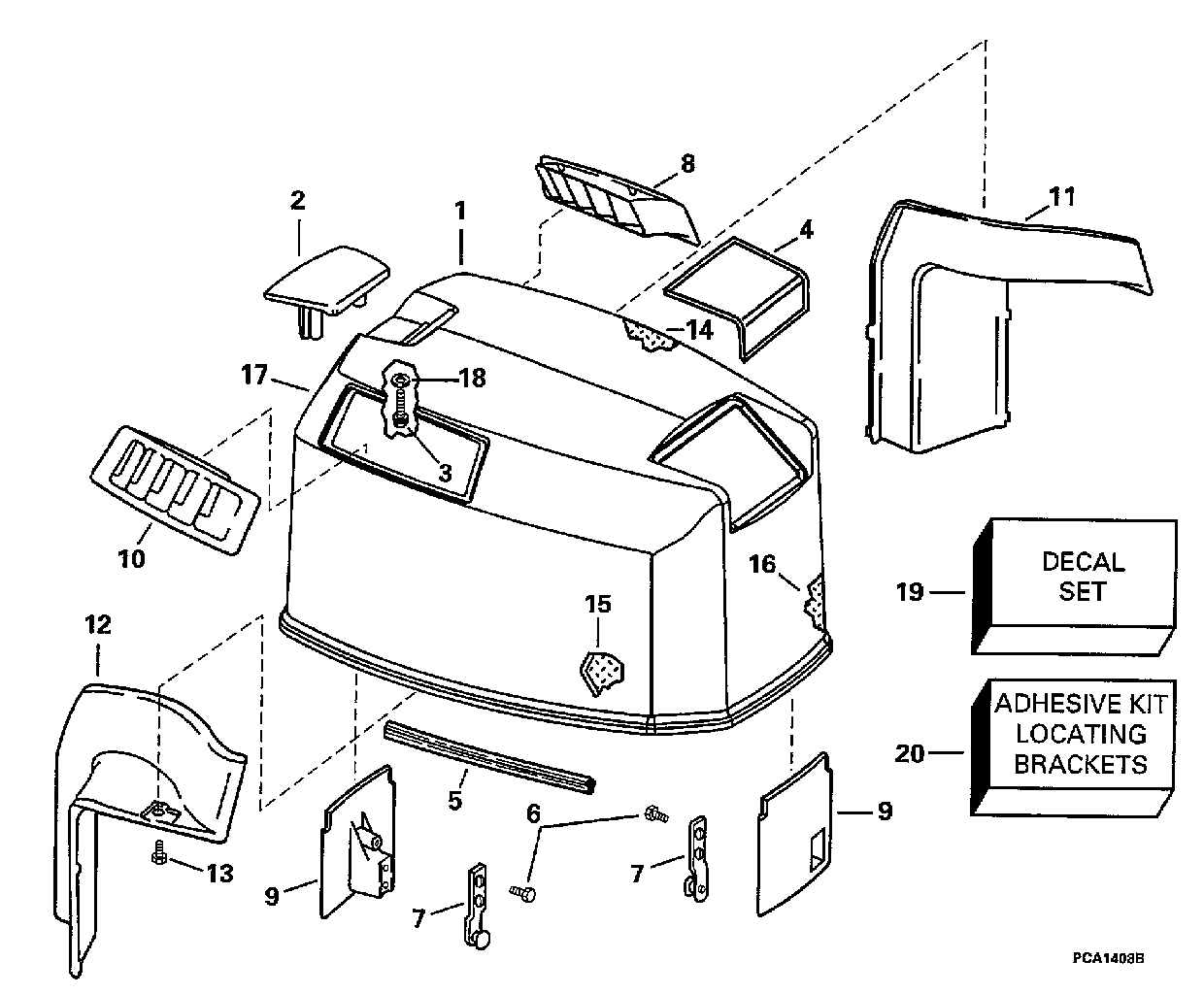 Capot moteur — modèles 105WRP
