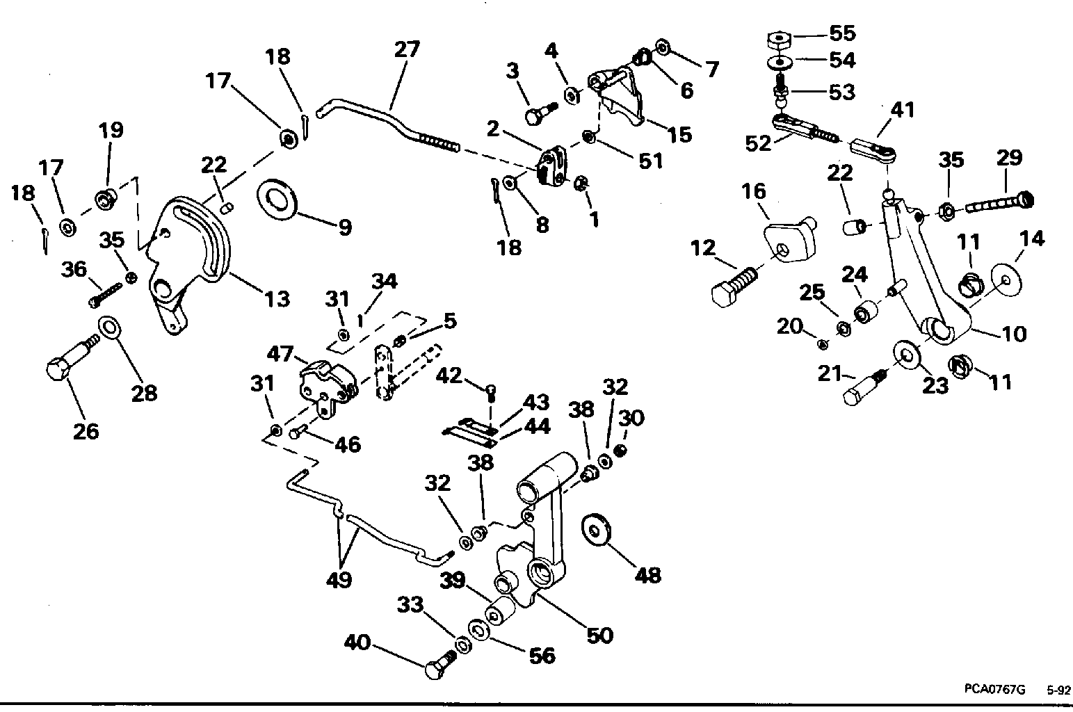 Throttle and shift linkage