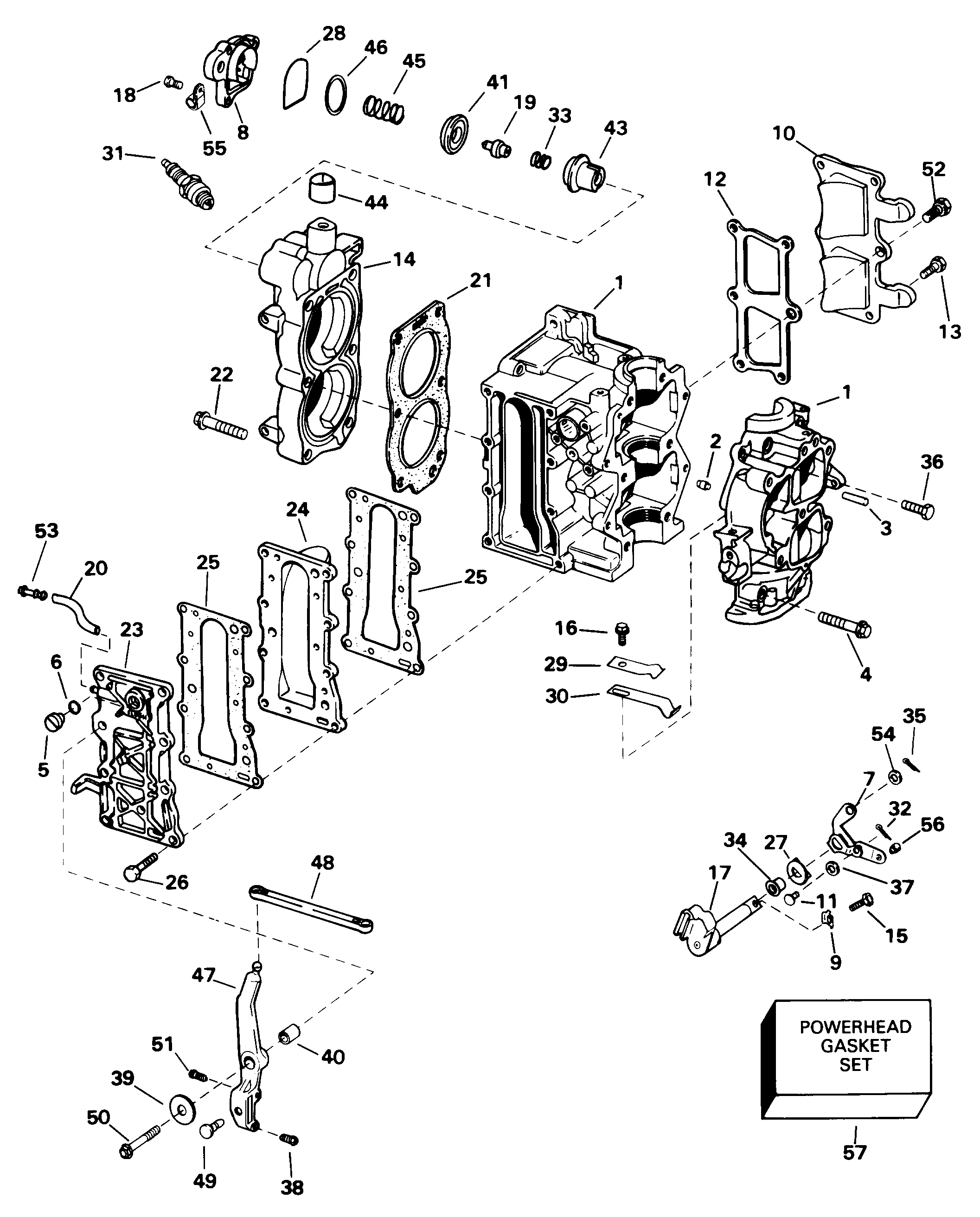 Cylindres et carter-moteur