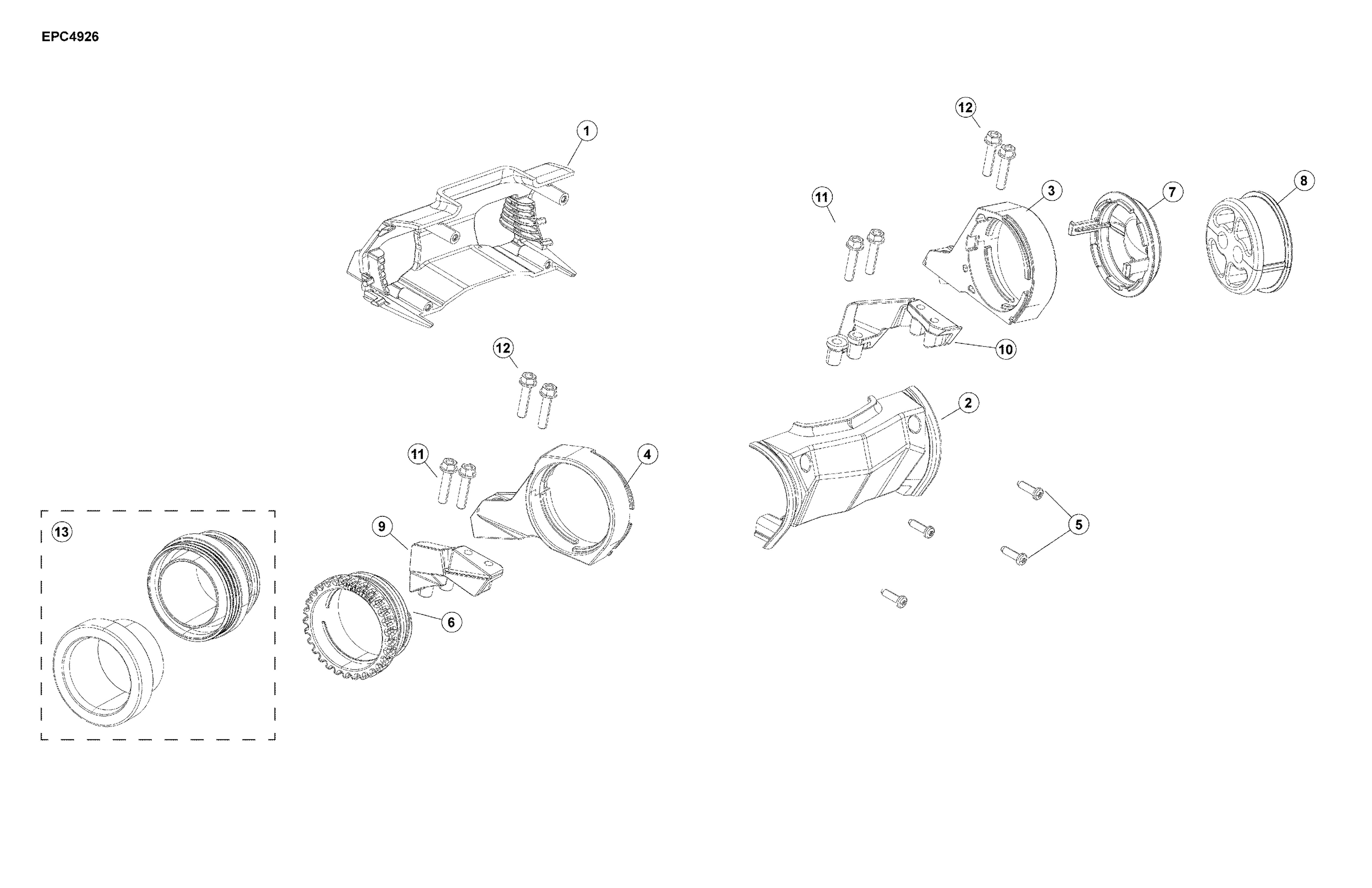 Engine cover — rigging housing
