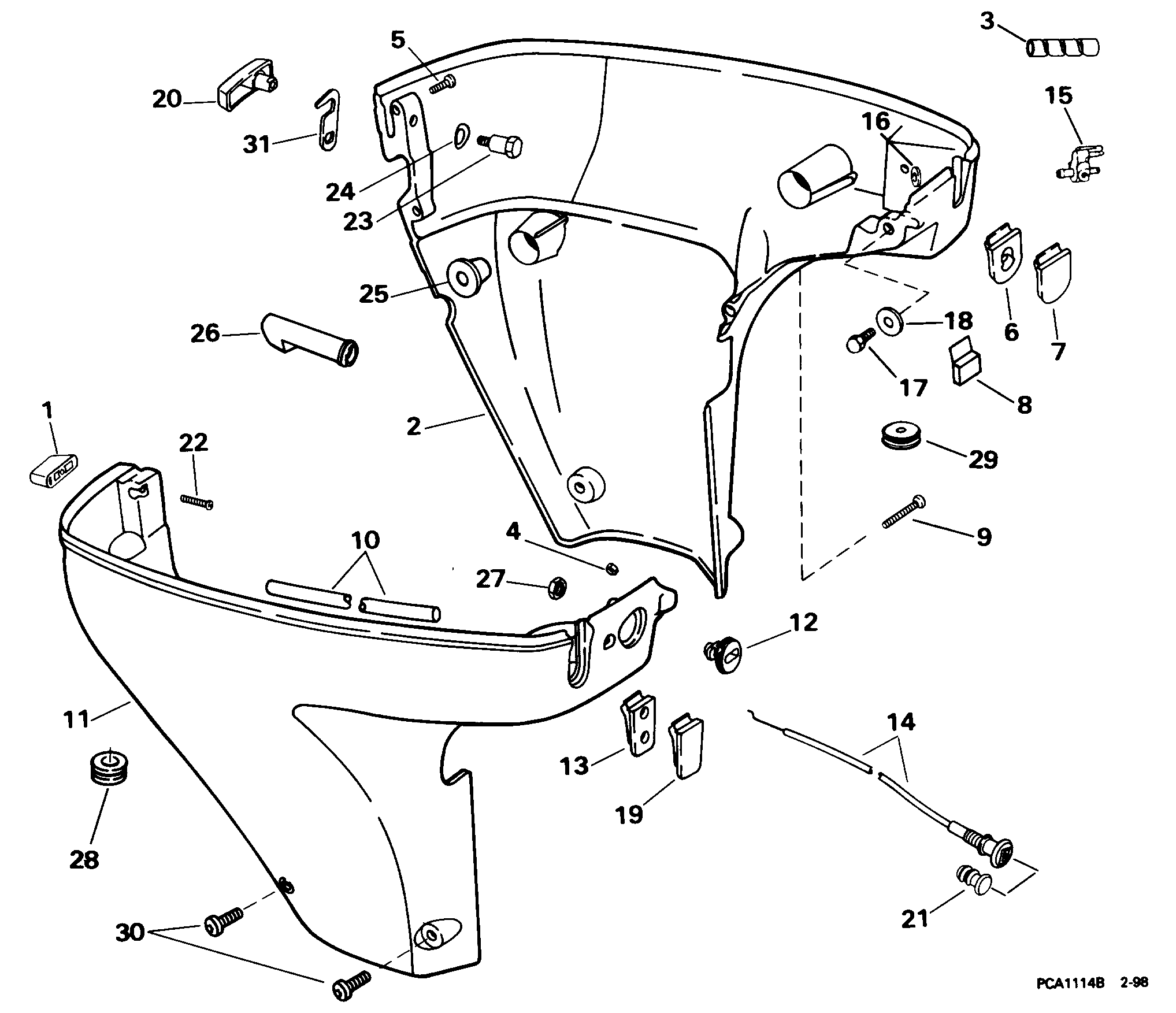 Capot moteur inférieur
