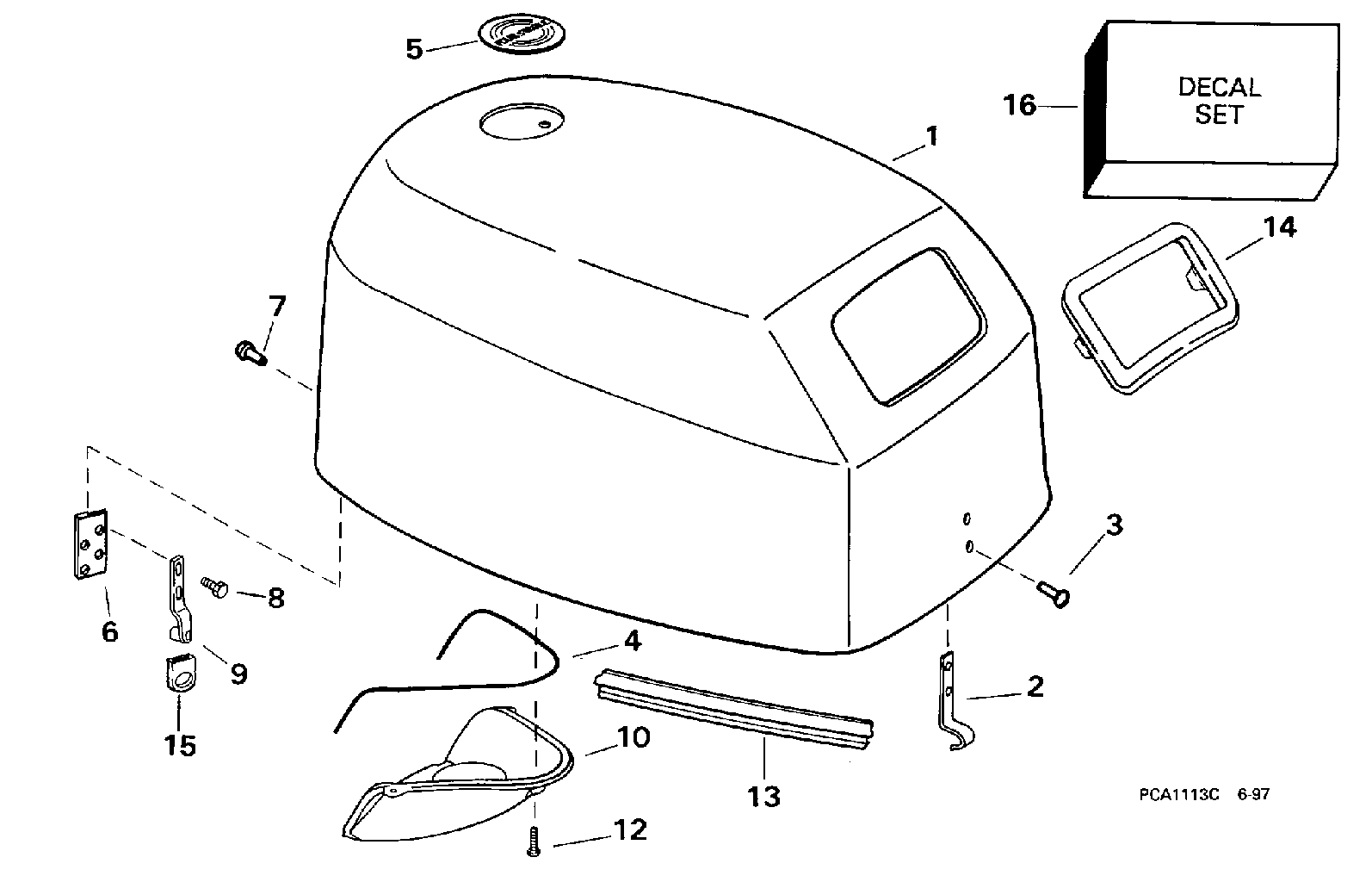 Capot moteur, Evinrude