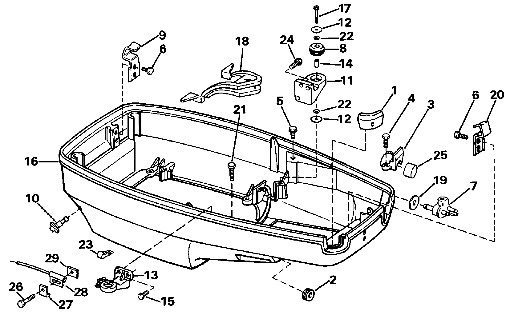 Capot moteur inférieur