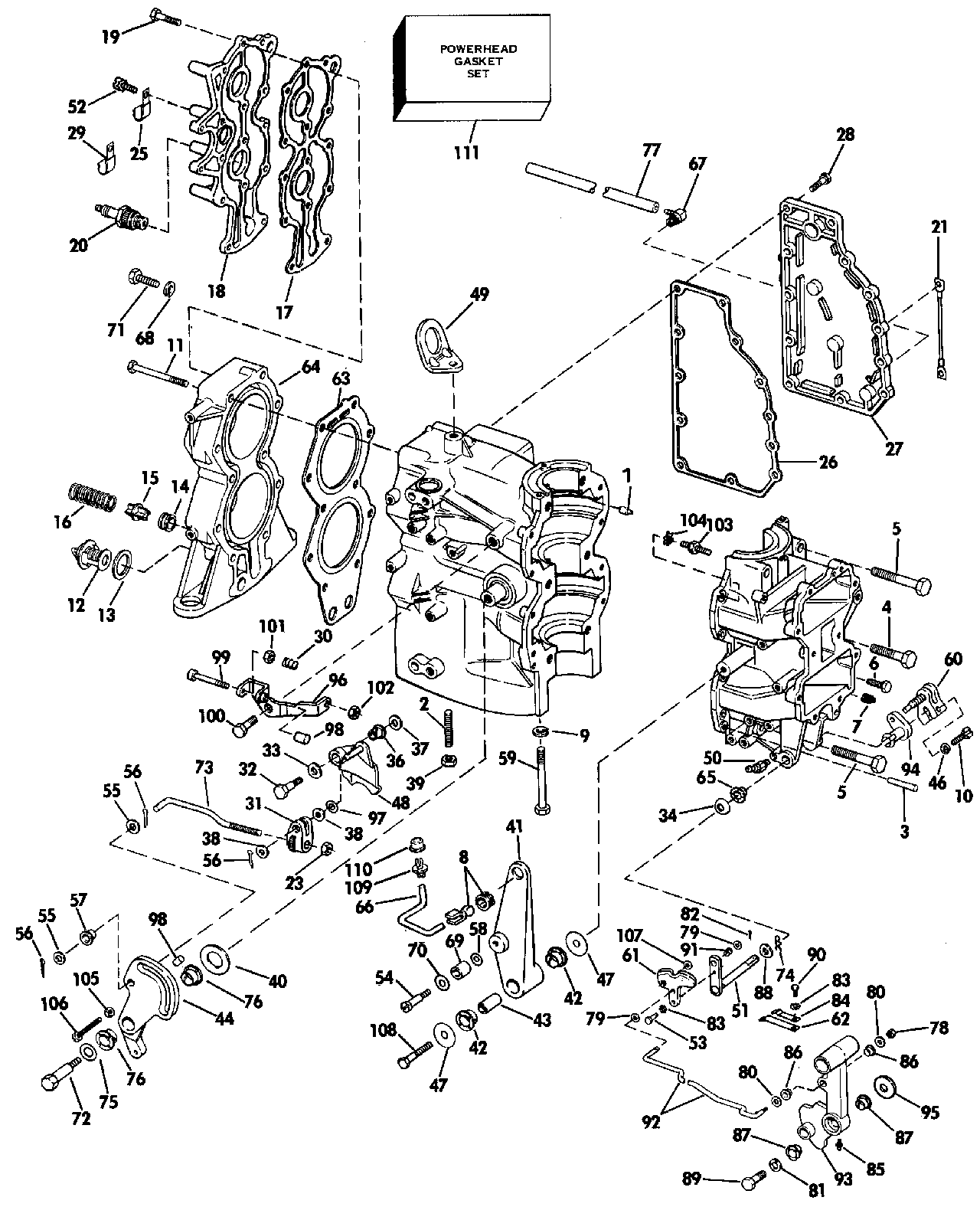 Cylindres et carter-moteur