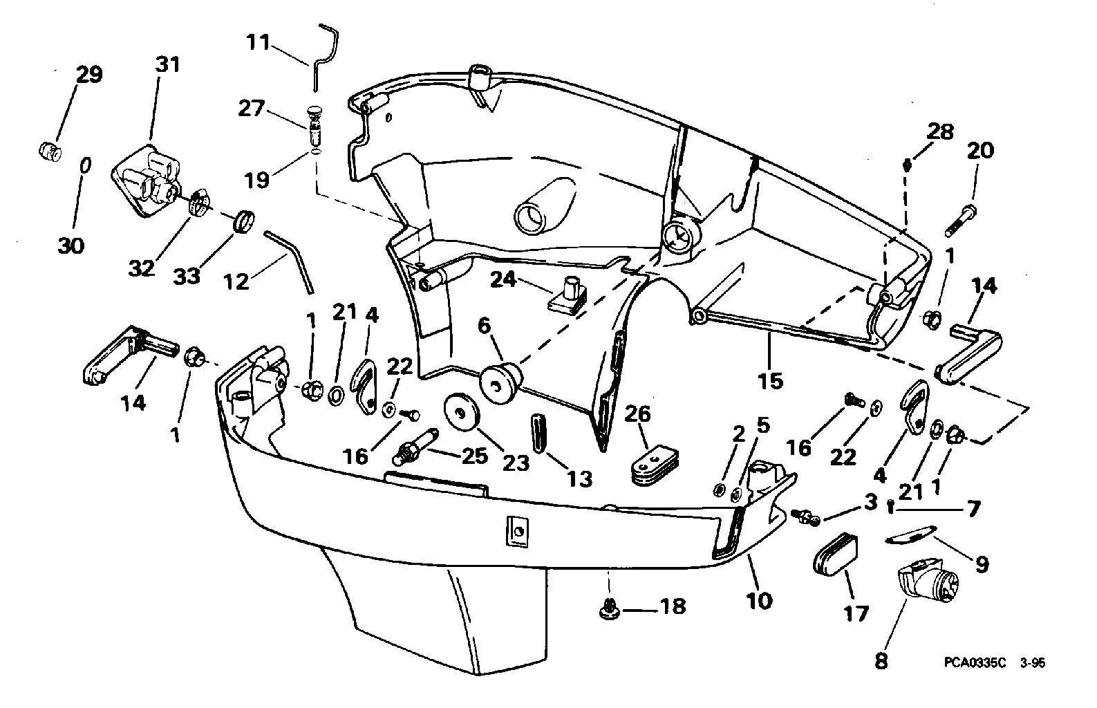 Capot moteur inférieur