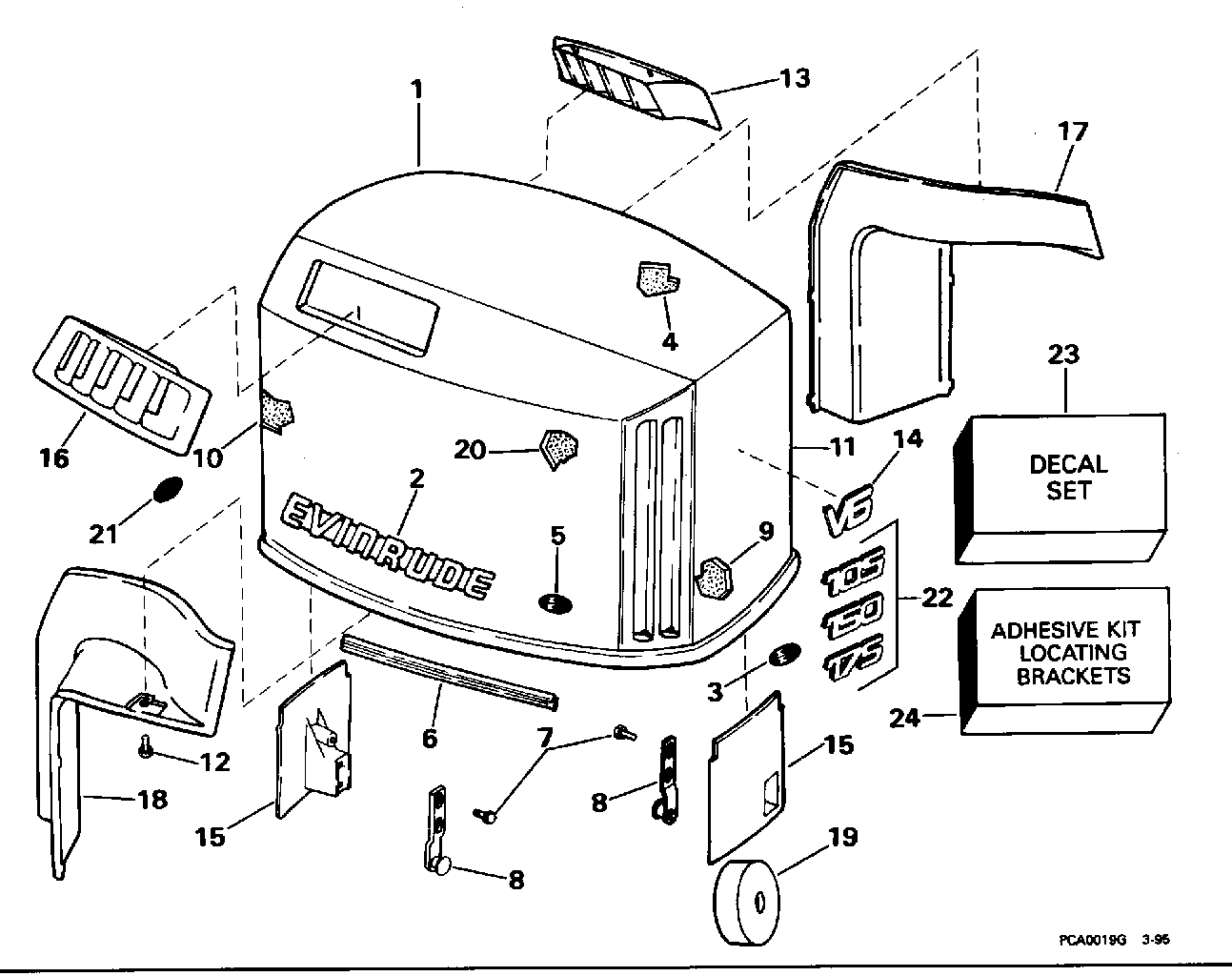 Capot moteur – Evinrude