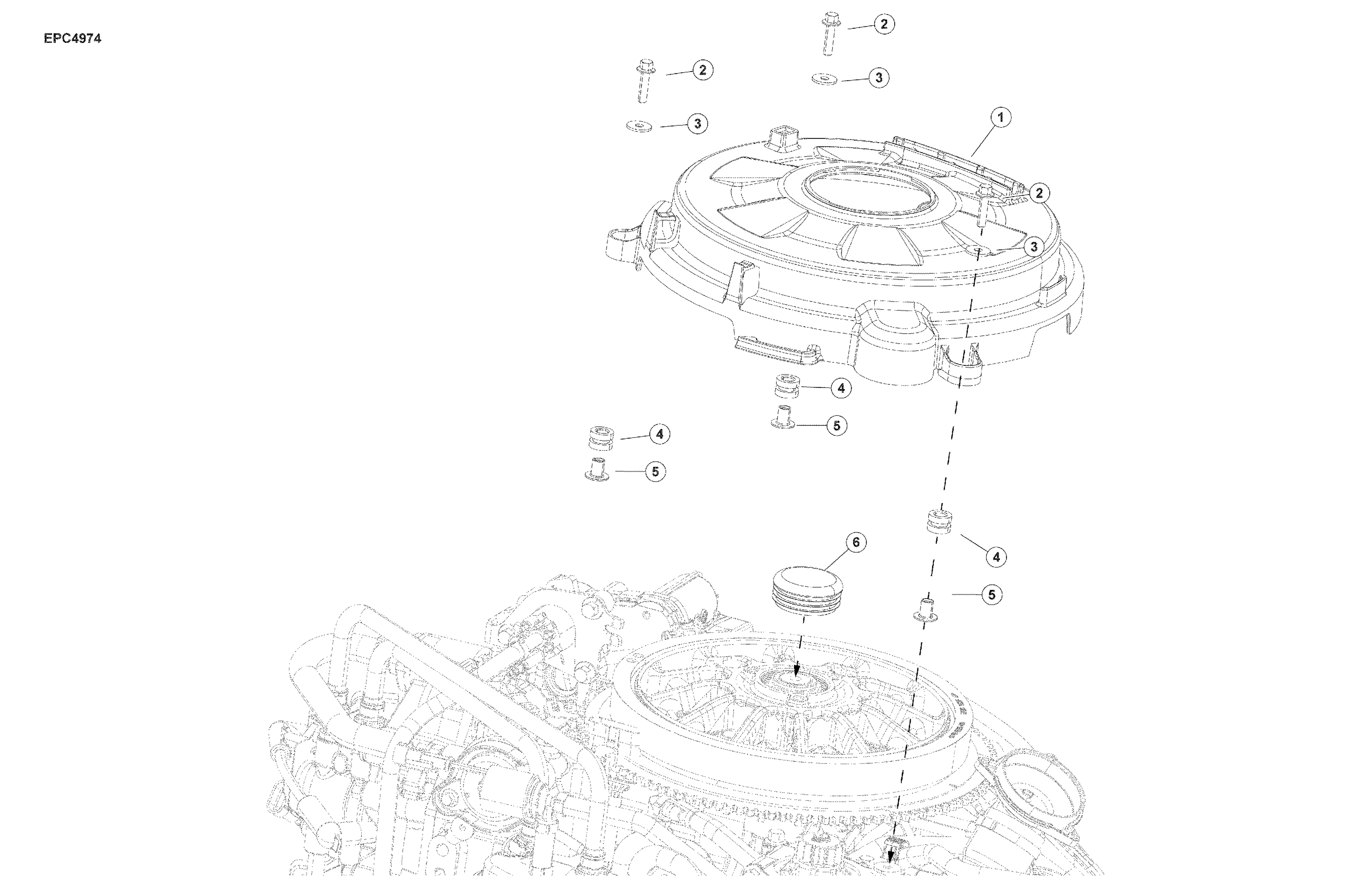 Couvercle de volant moteur