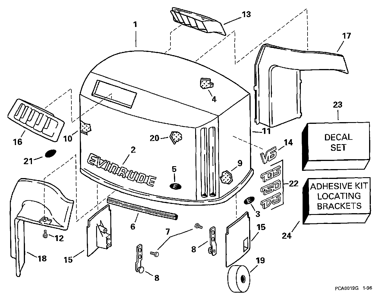 Capot moteur – Evinrude