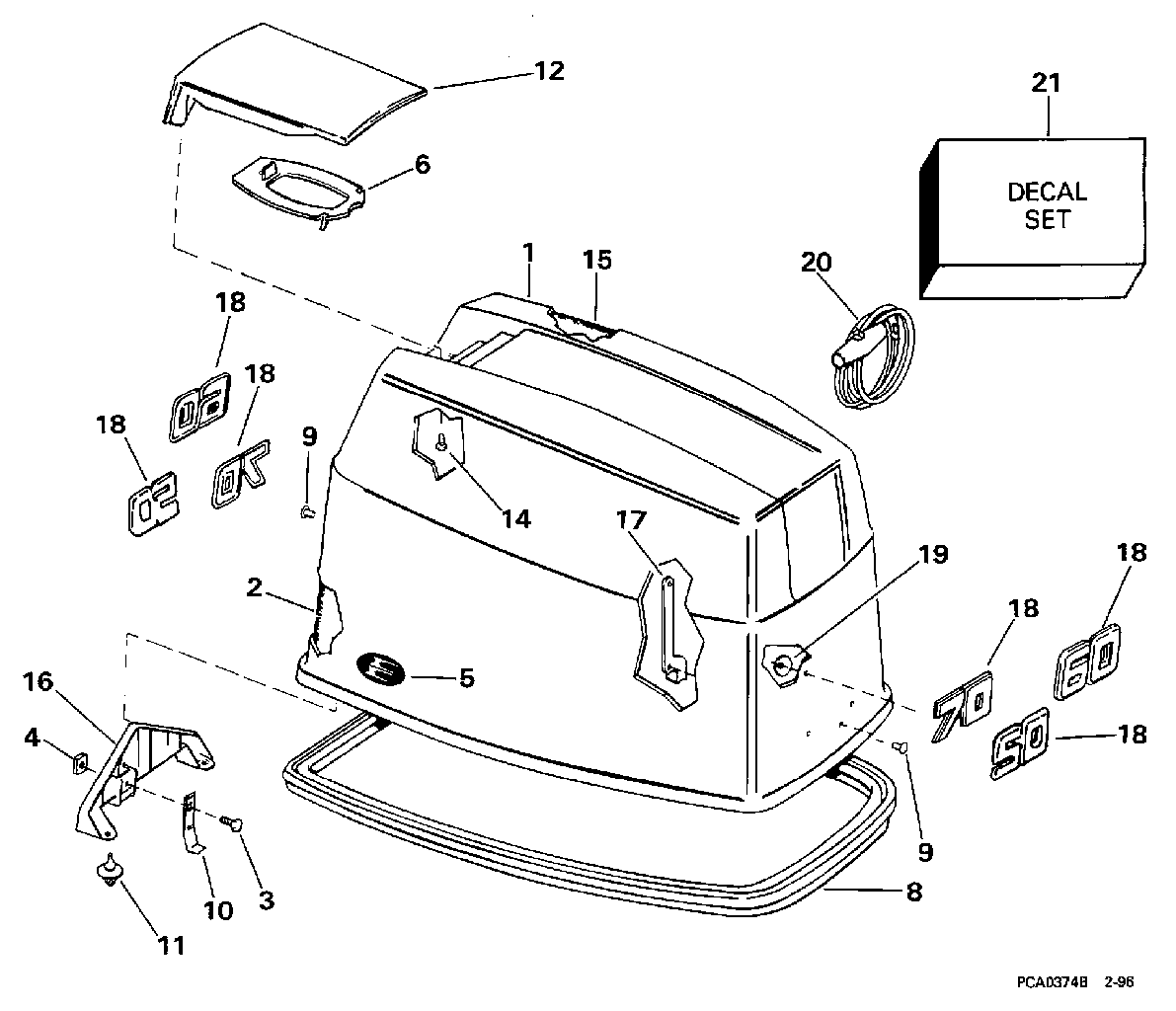 Capot moteur – Evinrude