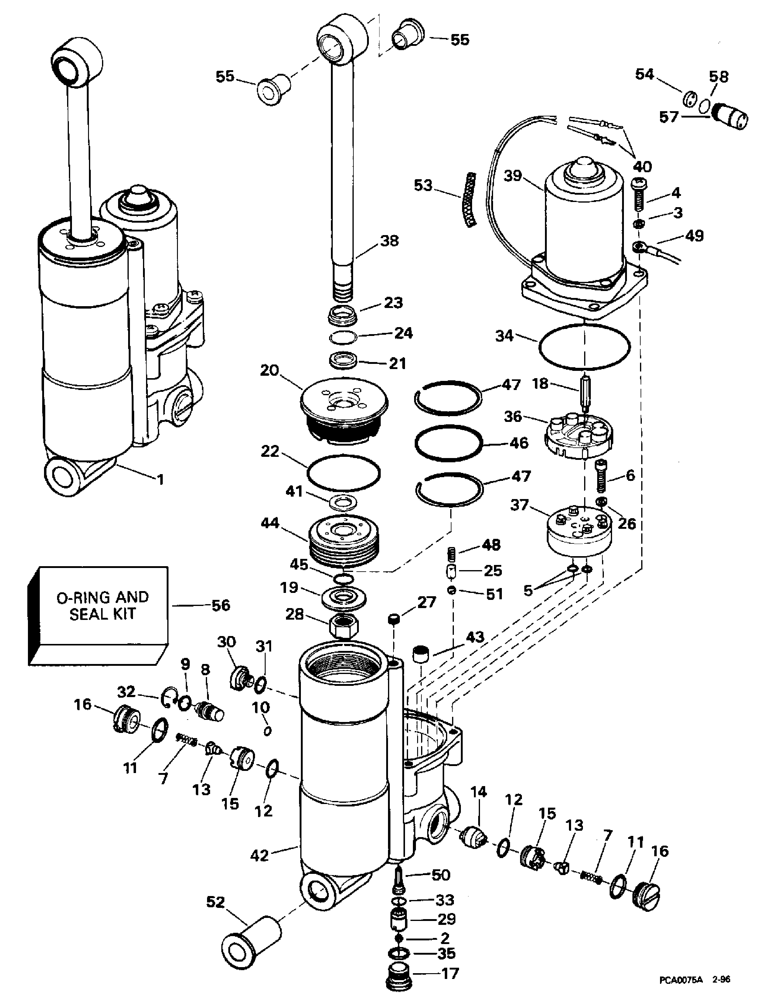 Ensemble hydraulique de correction d’assiette et de relevage