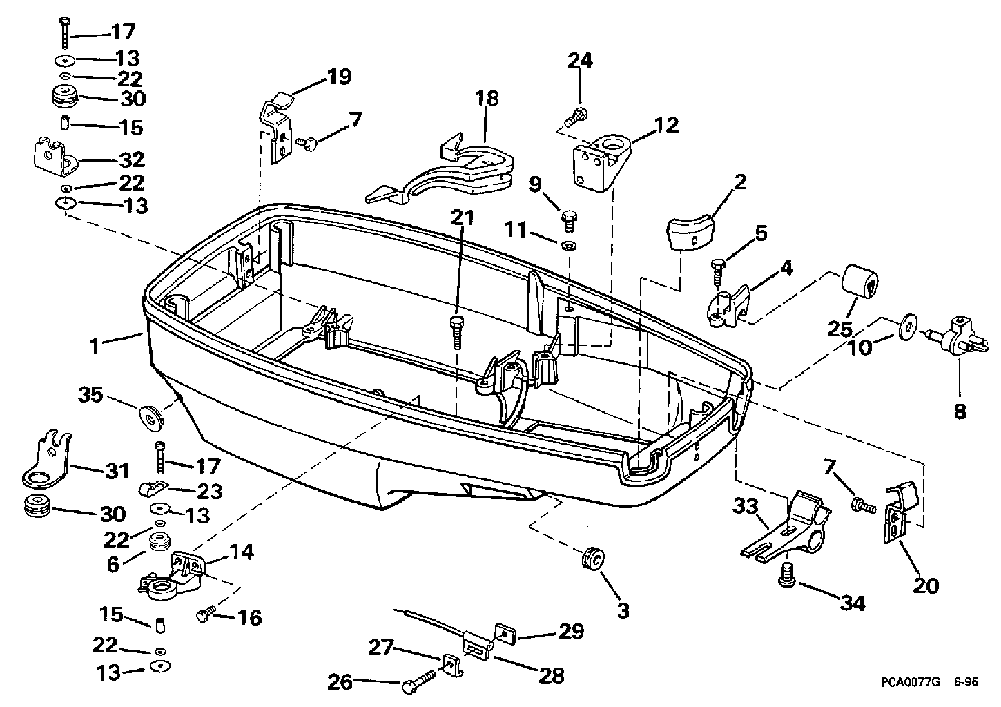 Capot moteur inférieur