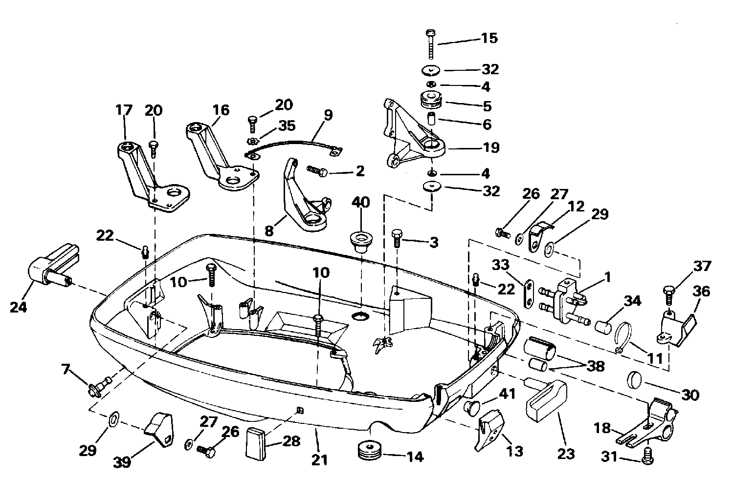 Capot moteur inférieur