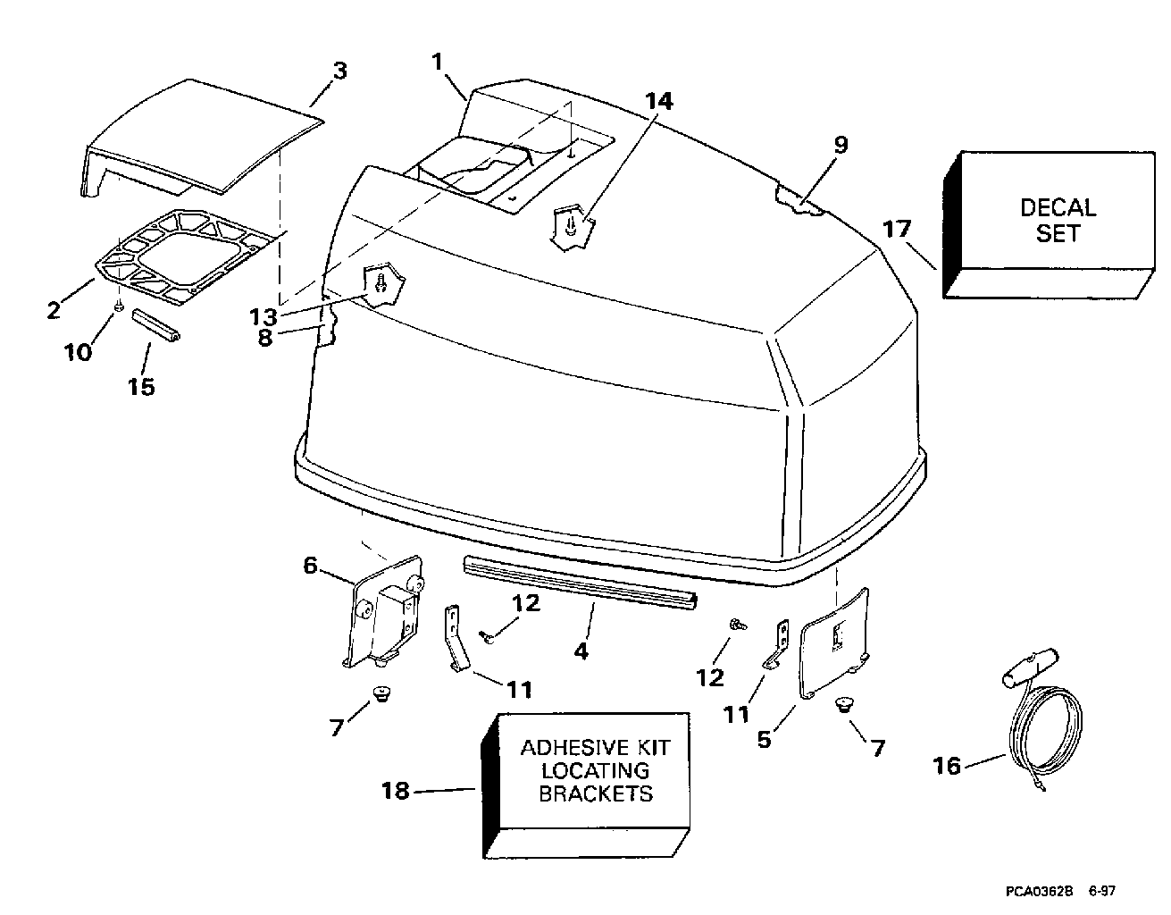 Capot moteur, Evinrude
