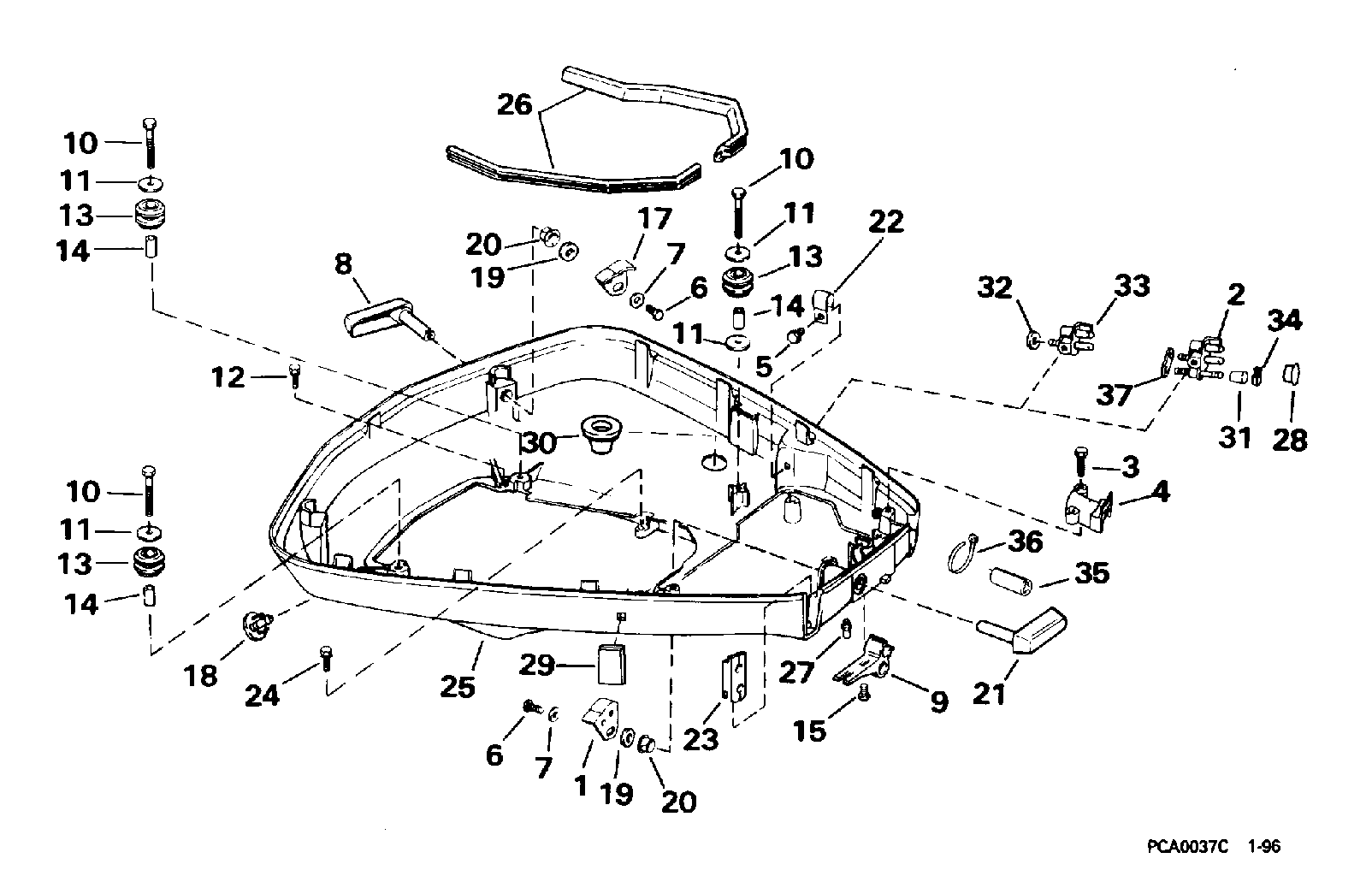 Capot moteur inférieur