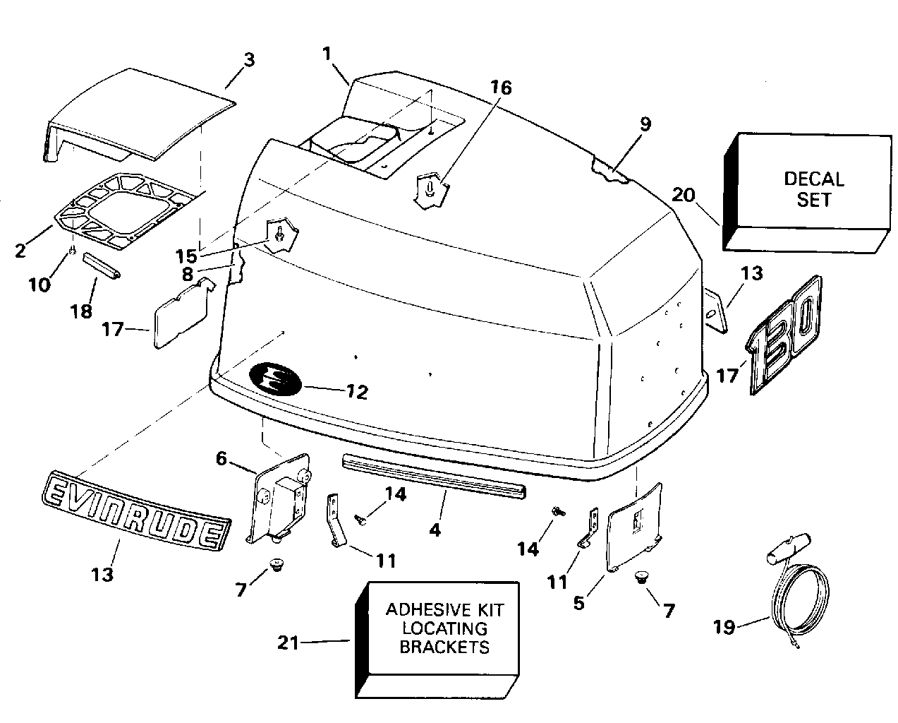 Capot moteur – Evinrude