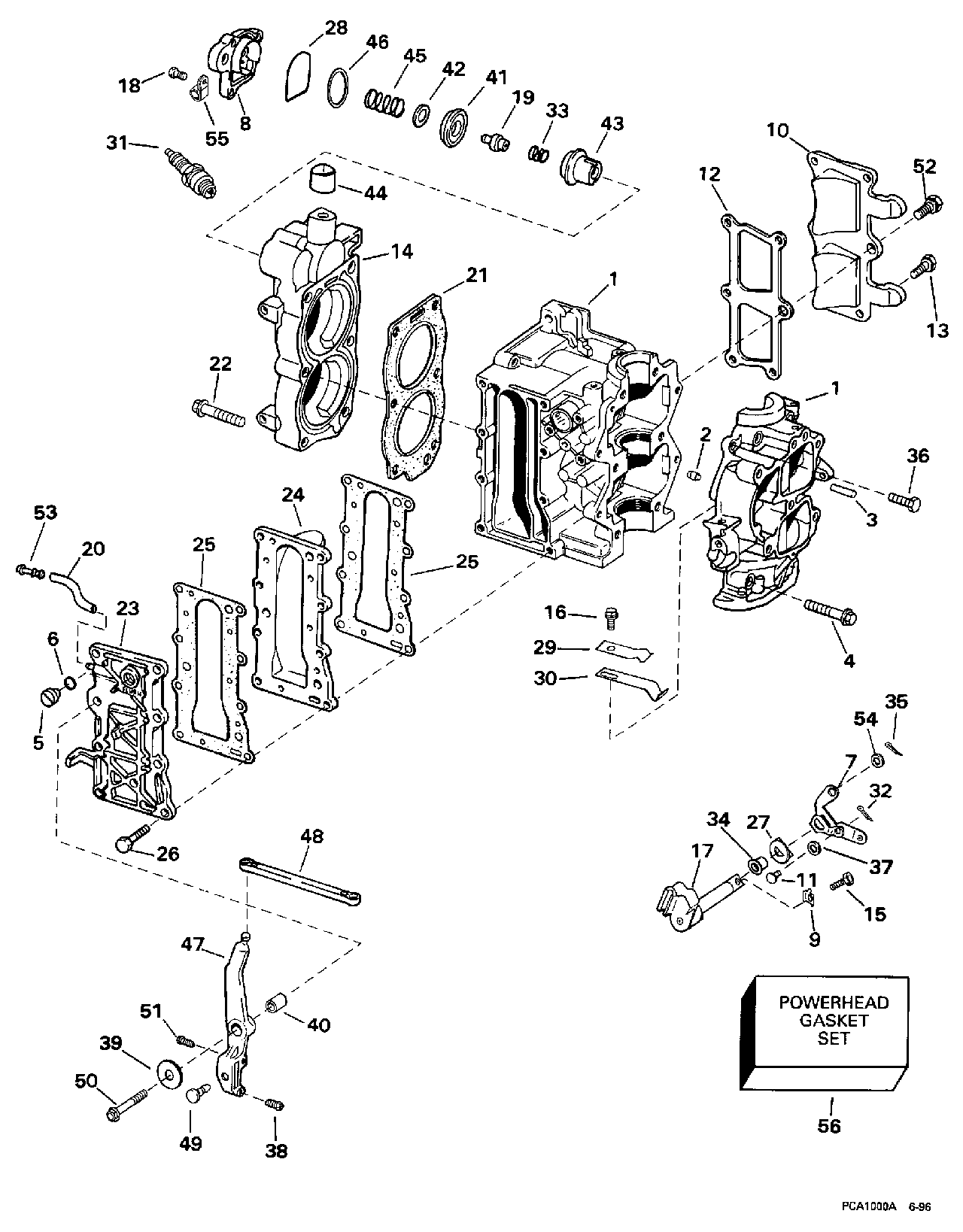 Cylinders and crankcase