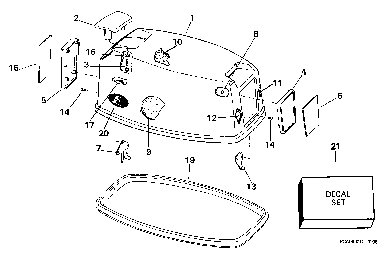 Capot moteur – Evinrude