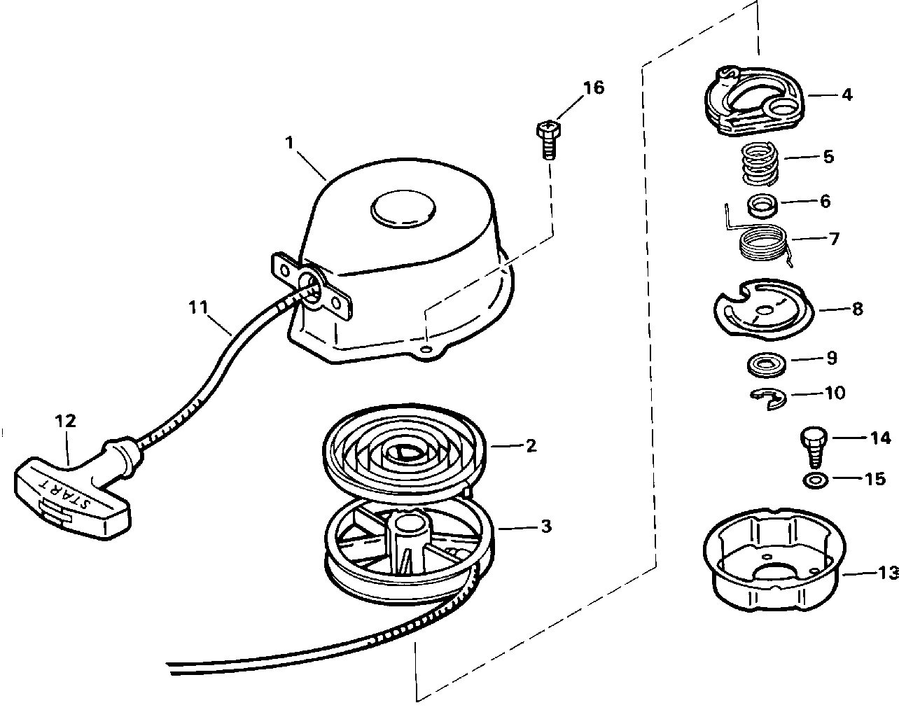 Recoil starter assembly