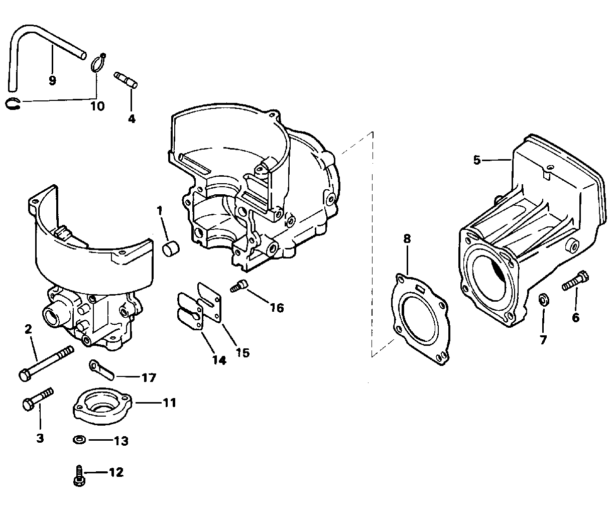 Cylindre et carter moteur, clapet à lamelles