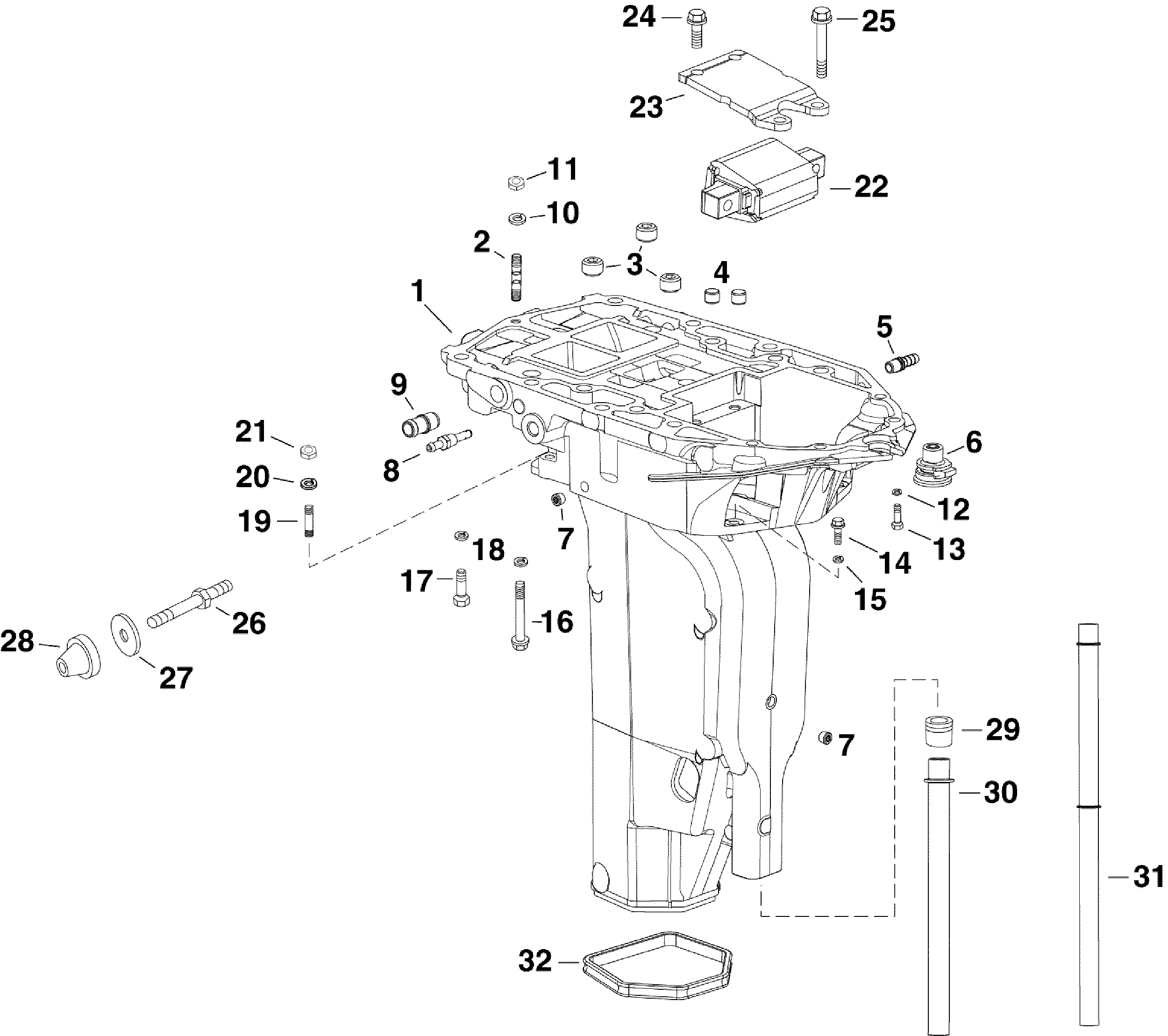 Inner exhaust housing (3.4 L)