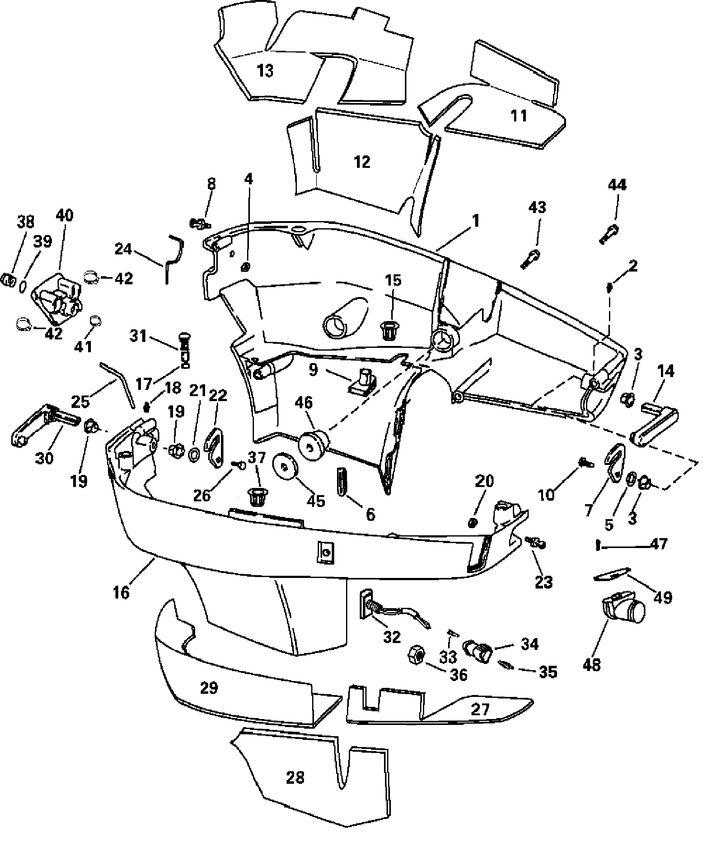Lower motor cover
