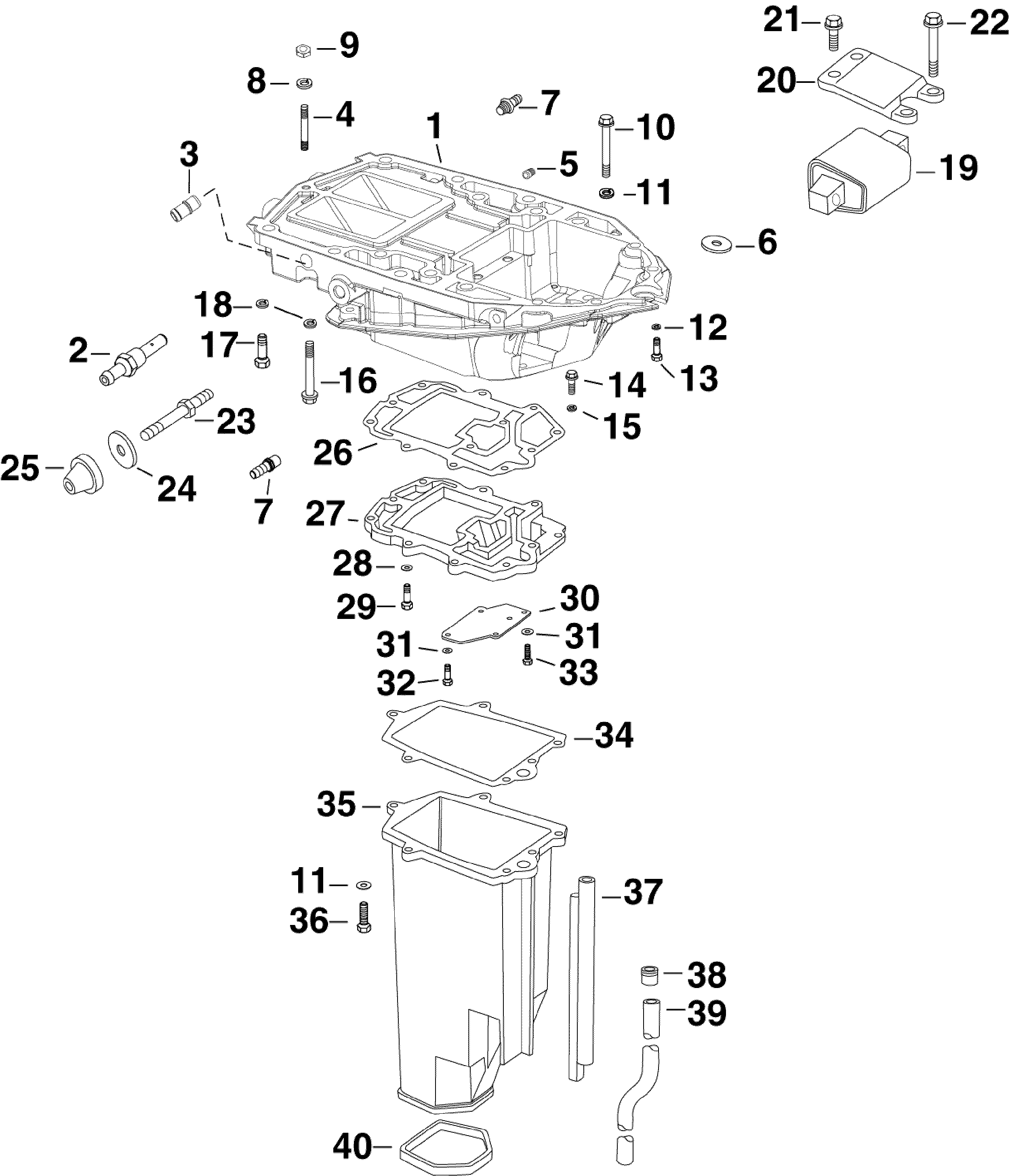 Inner exhaust housing (3.3 L)