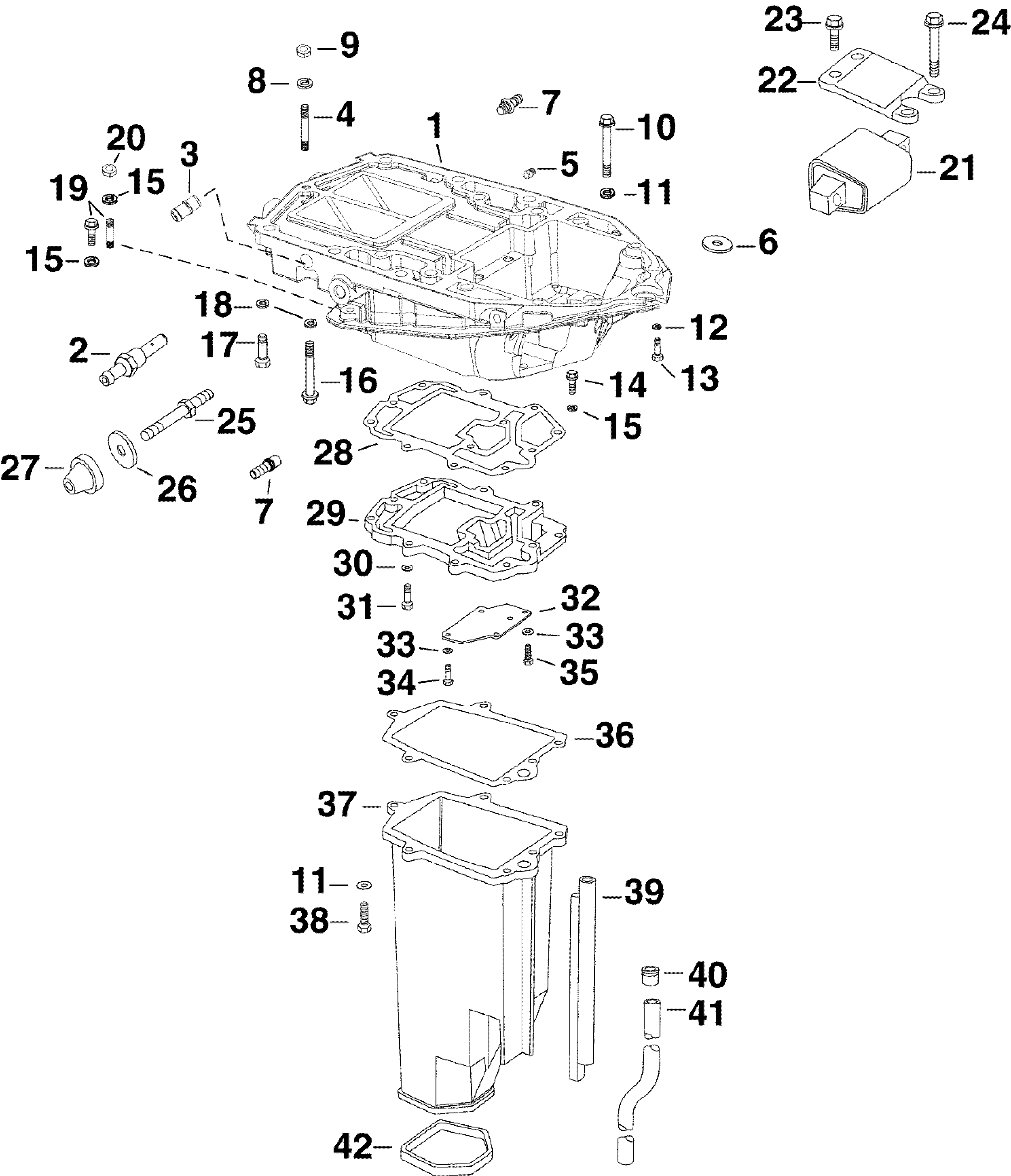 Inner exhaust housing (3.3 L)