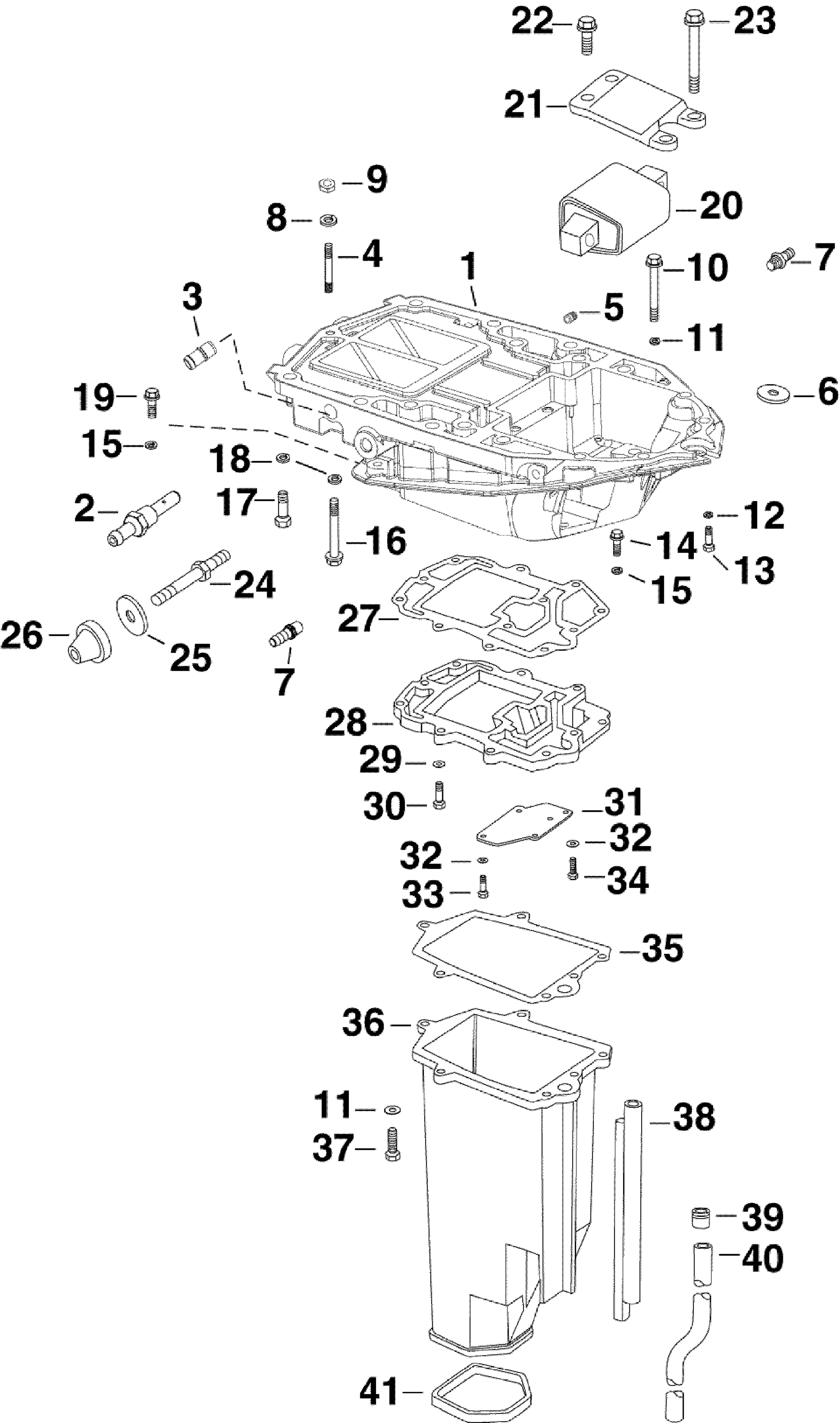 Inner exhaust housing (3.3 L)
