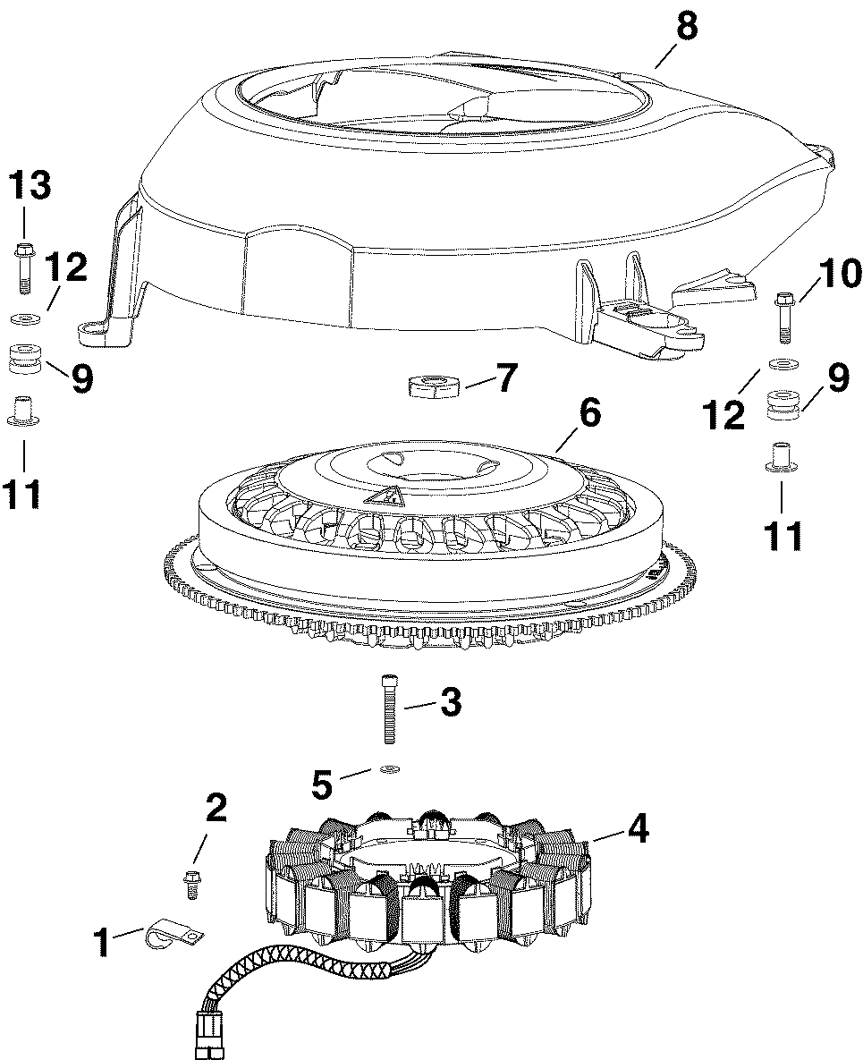 Volant moteur et stator