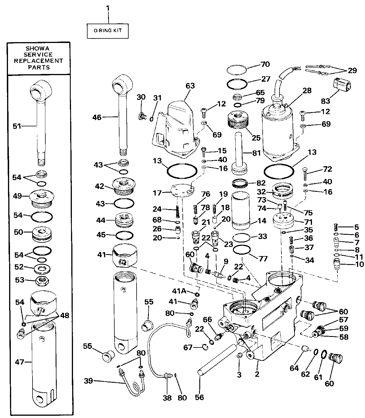 Hydraulic trim and tilt assembly