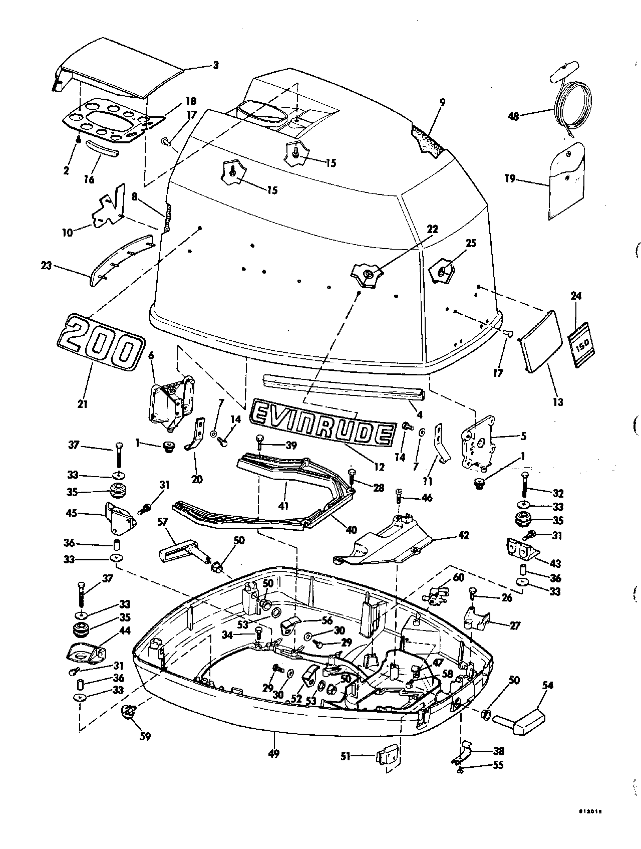 Capot moteur – Evinrude