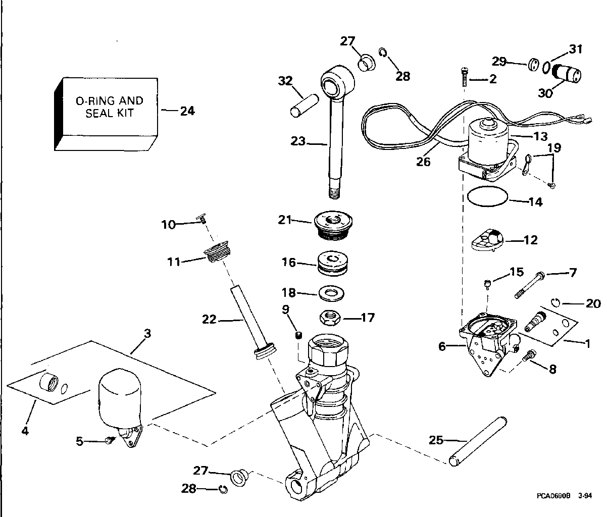 Ensemble hydraulique de correction d’assiette et de relevage