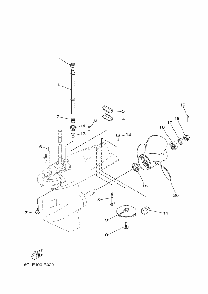 BOITIER D'HELICE TRANSMISSION2