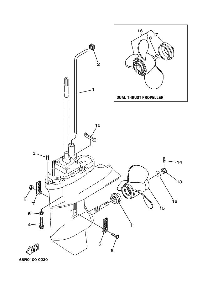 BOITIER D'HELICE TRANSMISSION2