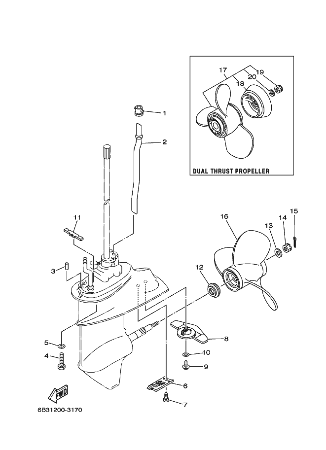 BOITIER D'HELICE TRANSMISSION2