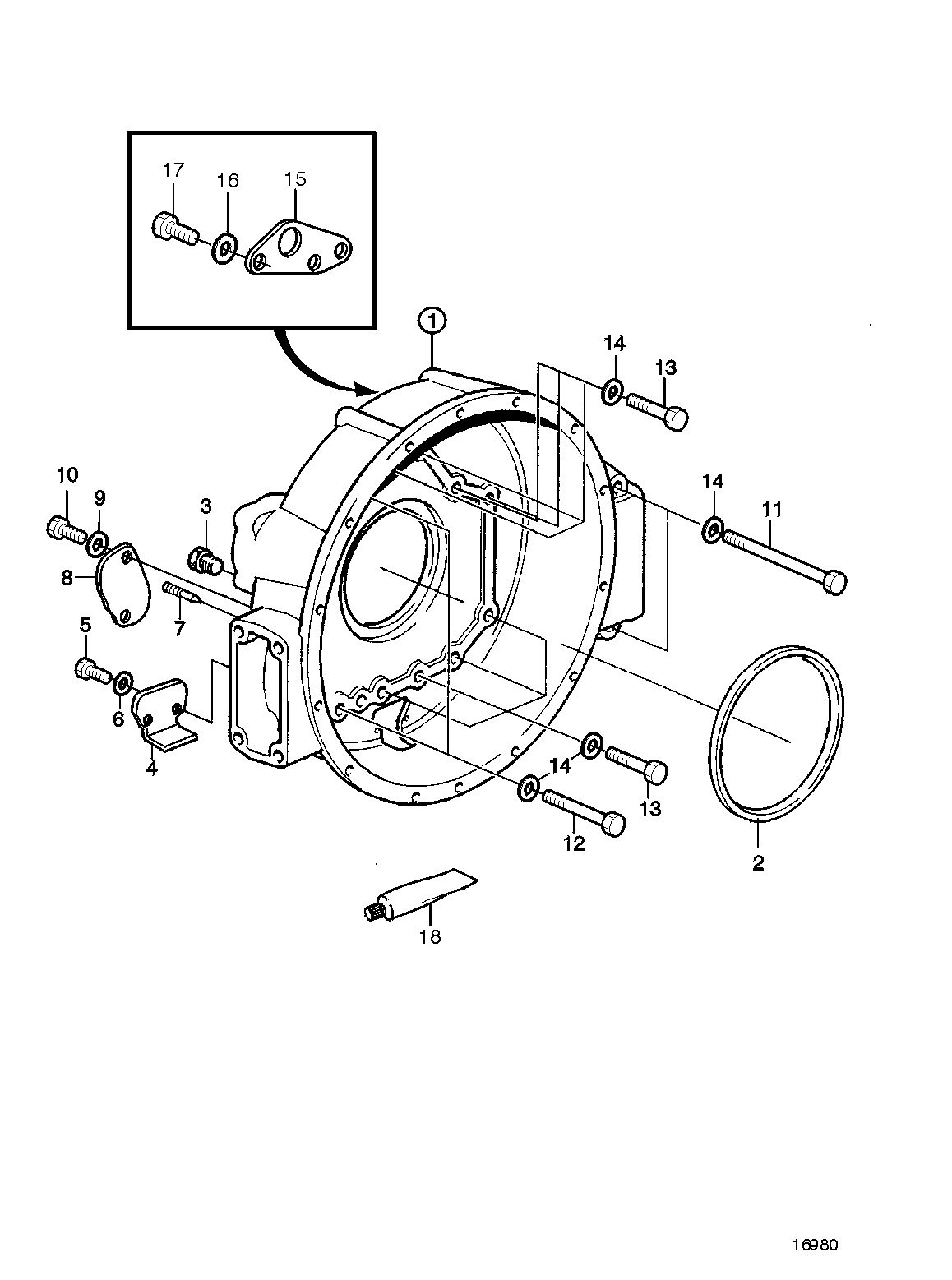 Carter de volant moteur