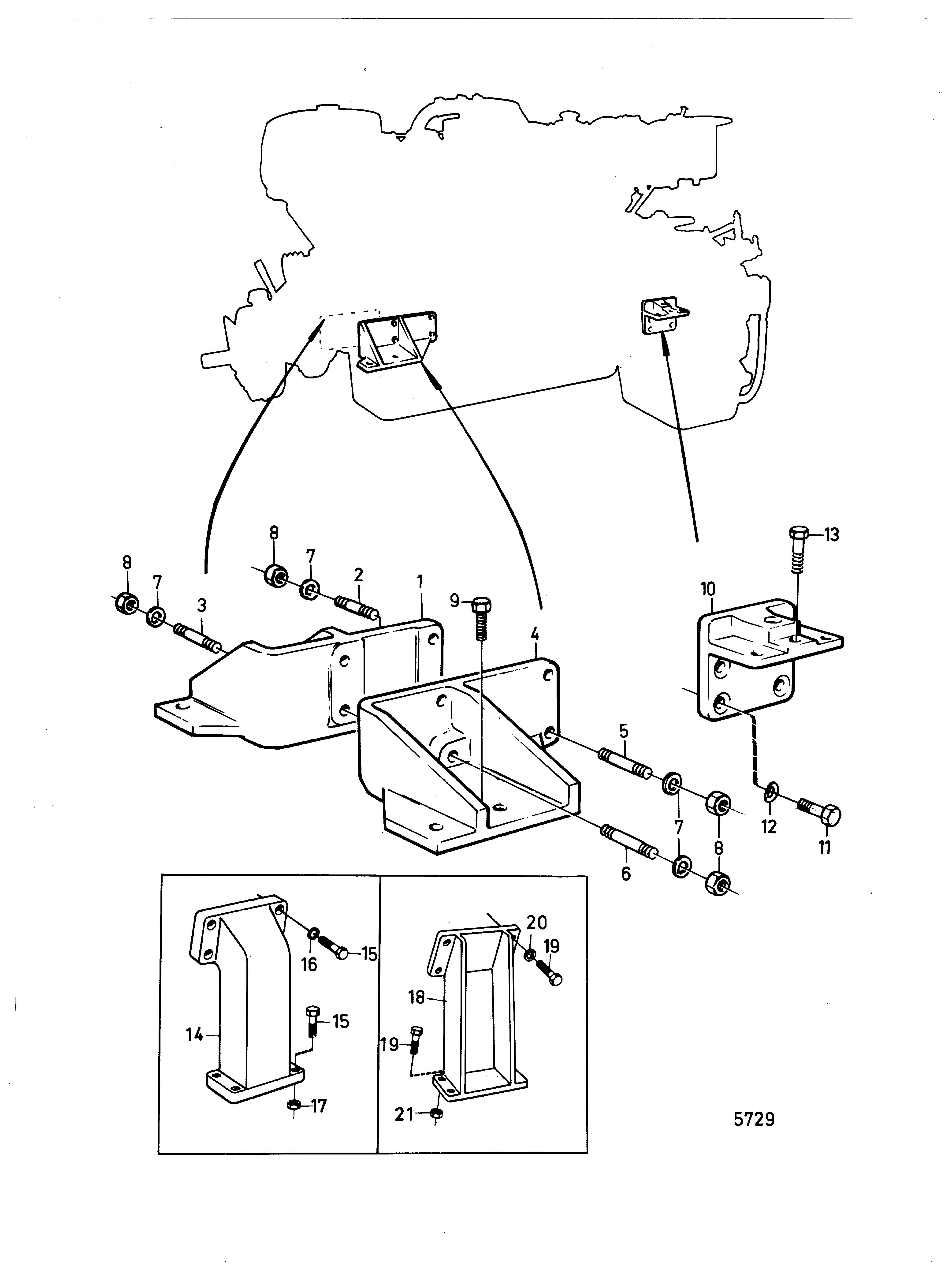 Suspension du moteur