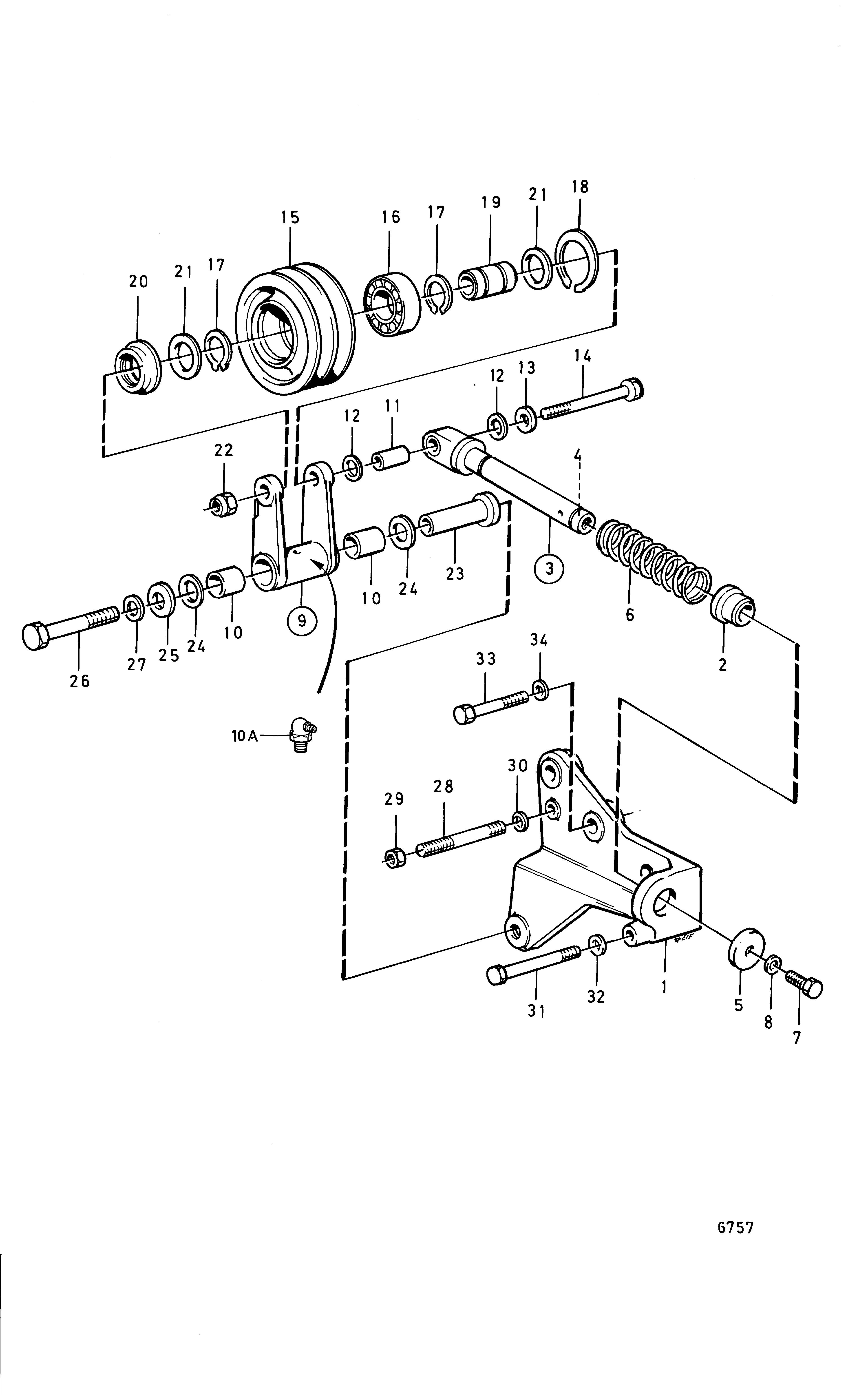 Tensor de correa automático y piezas de montaje